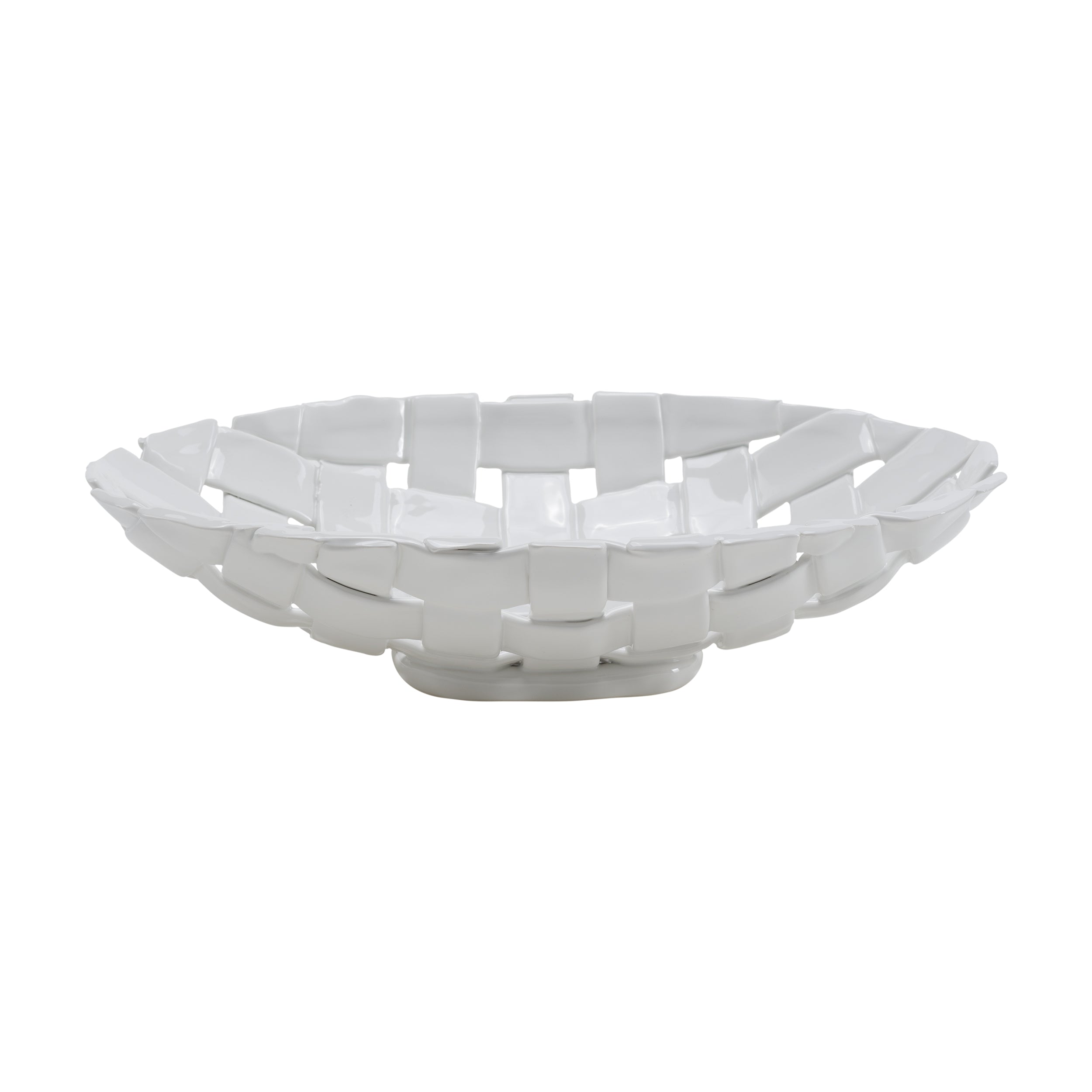 Ovale, Intrecciata - Porcellana, 38x21x8,5 cm