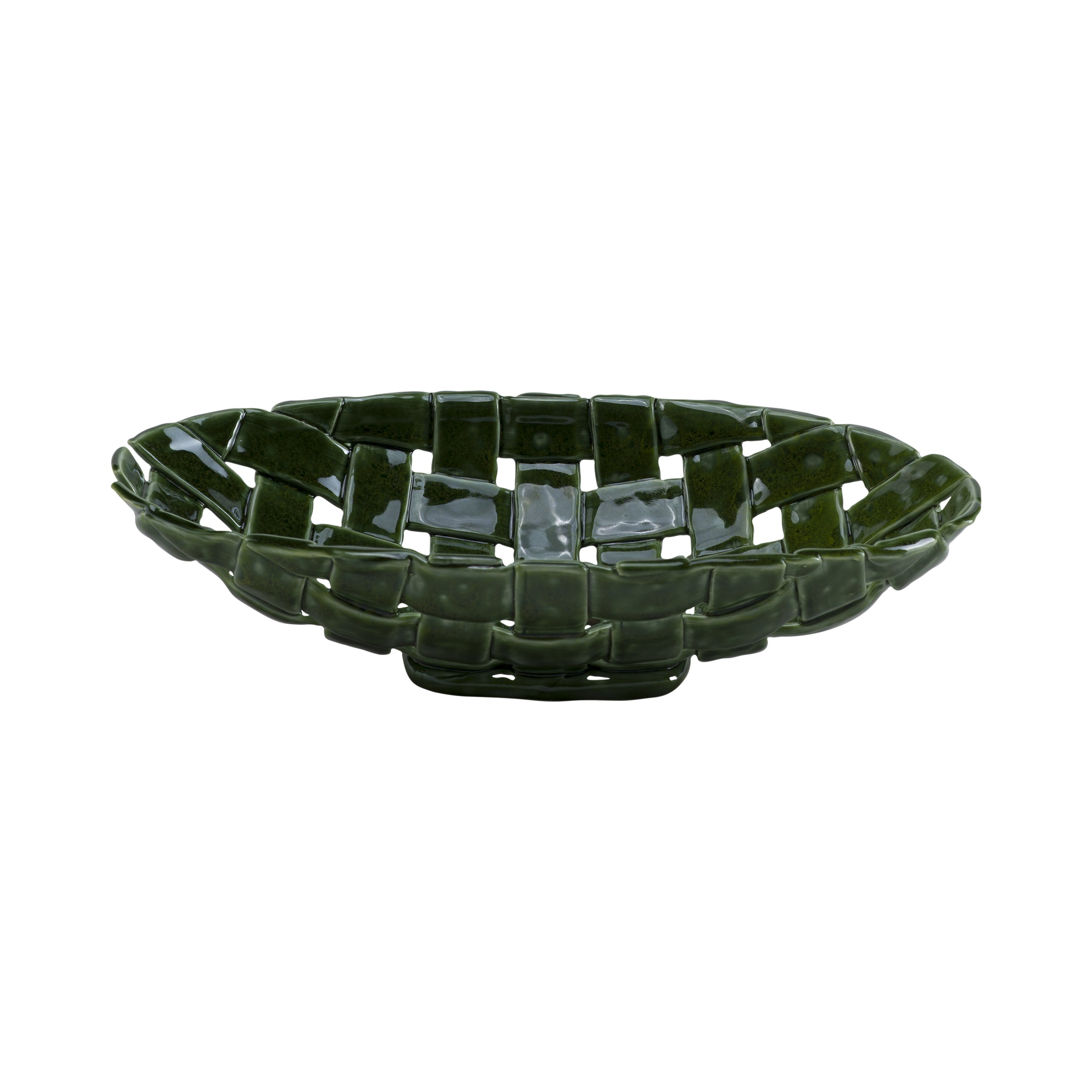 Ovale, Intrecciata - Porcellana, 38x21x8,5 cm