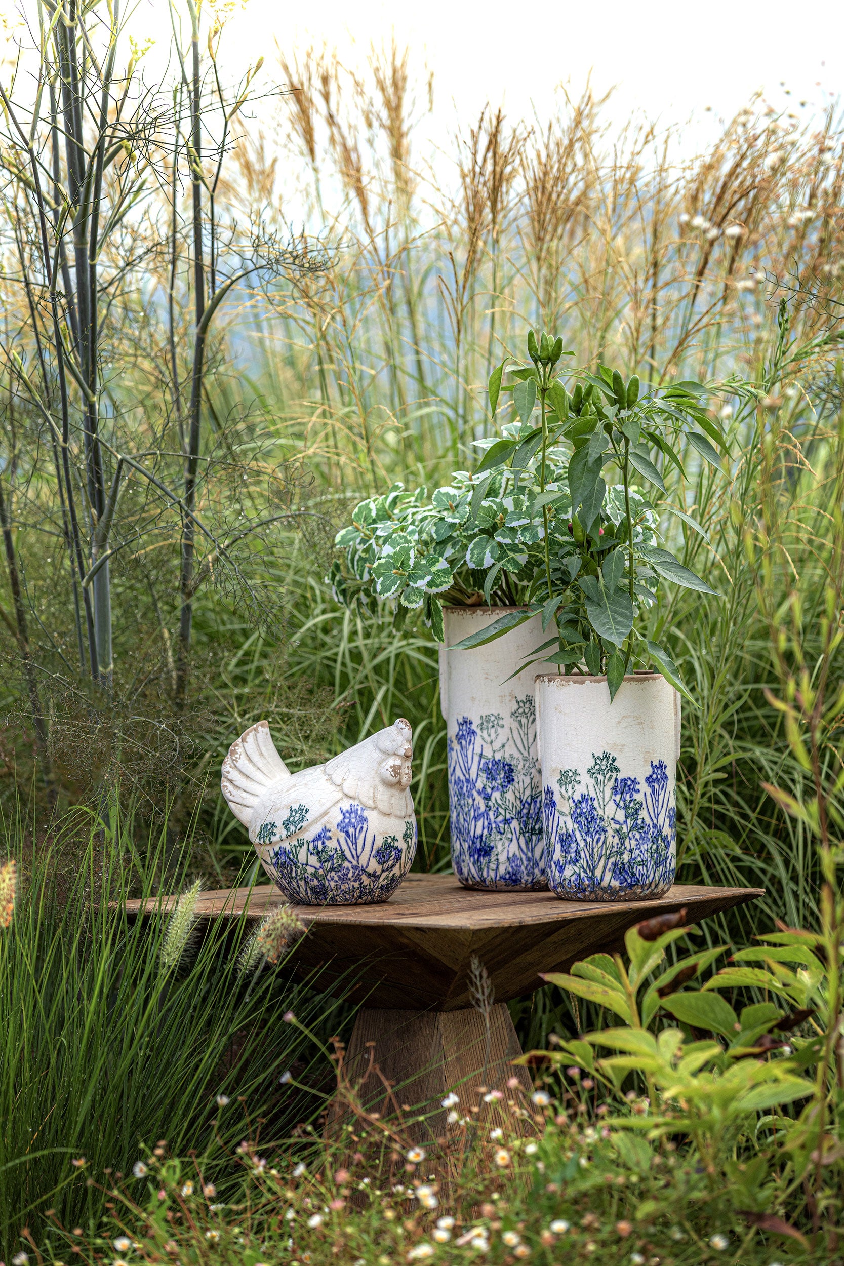 Vaso Blu S, Eden - Ceramica, 13,5x12,5x21 cm
