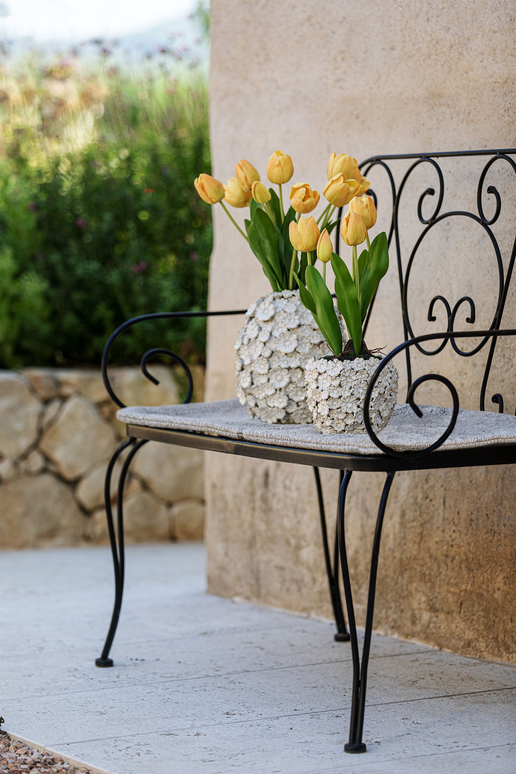 Vaso Bianco M, Fiorinfiorello - Gres, 20,5x20,5x24,5 cm