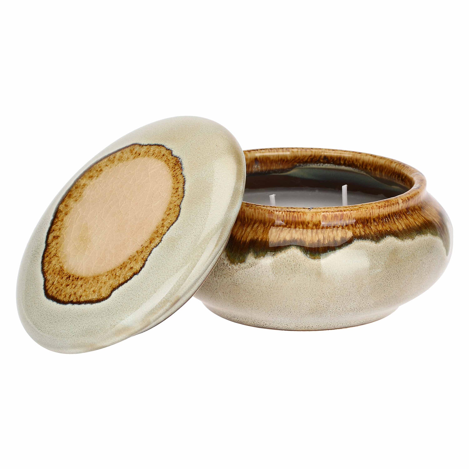 Candela Marronecoperchio, Dalmondo - Gres e Cera, Total: 12,5x12,5x7 cm