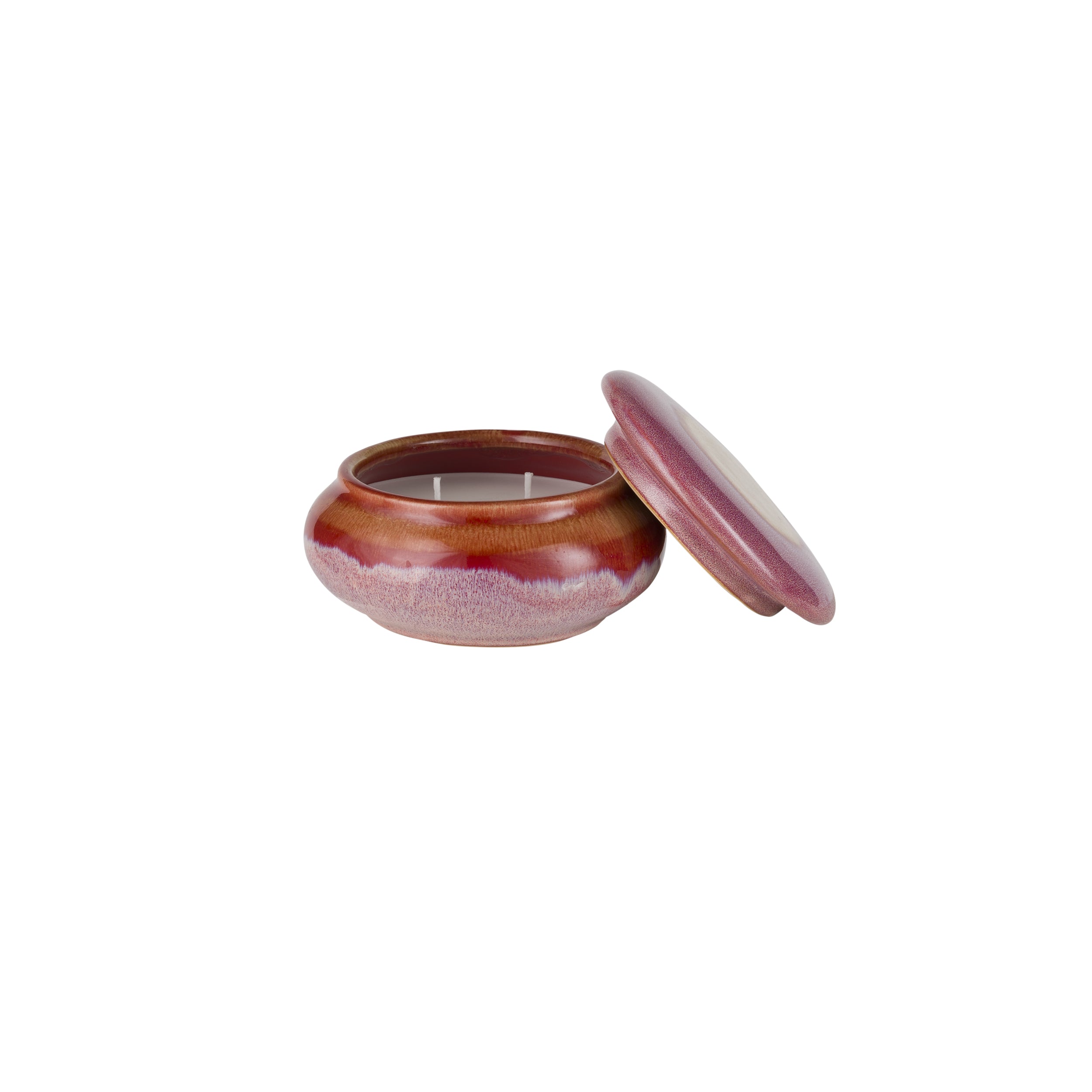 Candela Rosa Coperchio, Dalmondo - Gres e Cera, Total: 12,5x12,5x7 cm