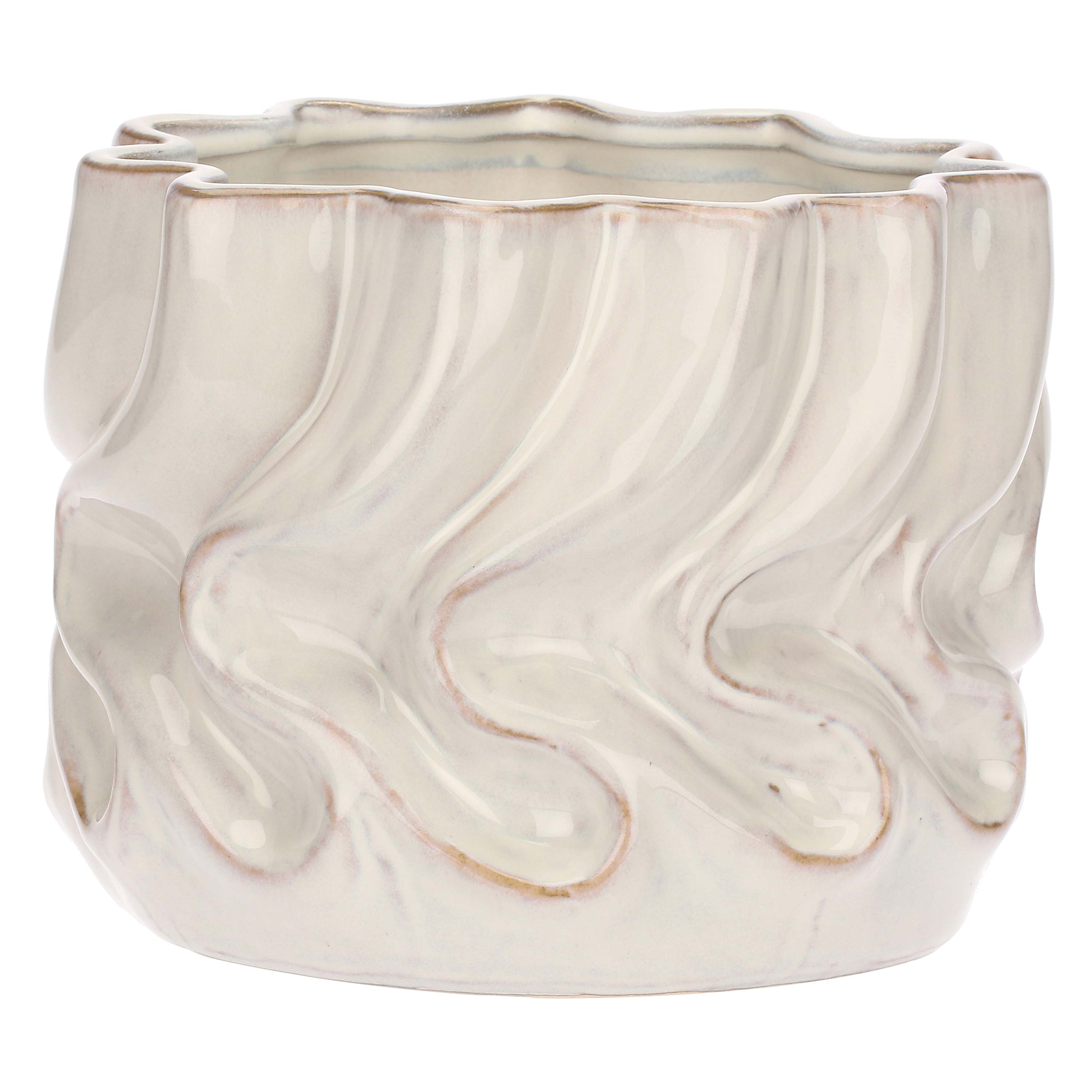 Cachepot L, Anomala - Gres, 23,3x23,3x18 cm