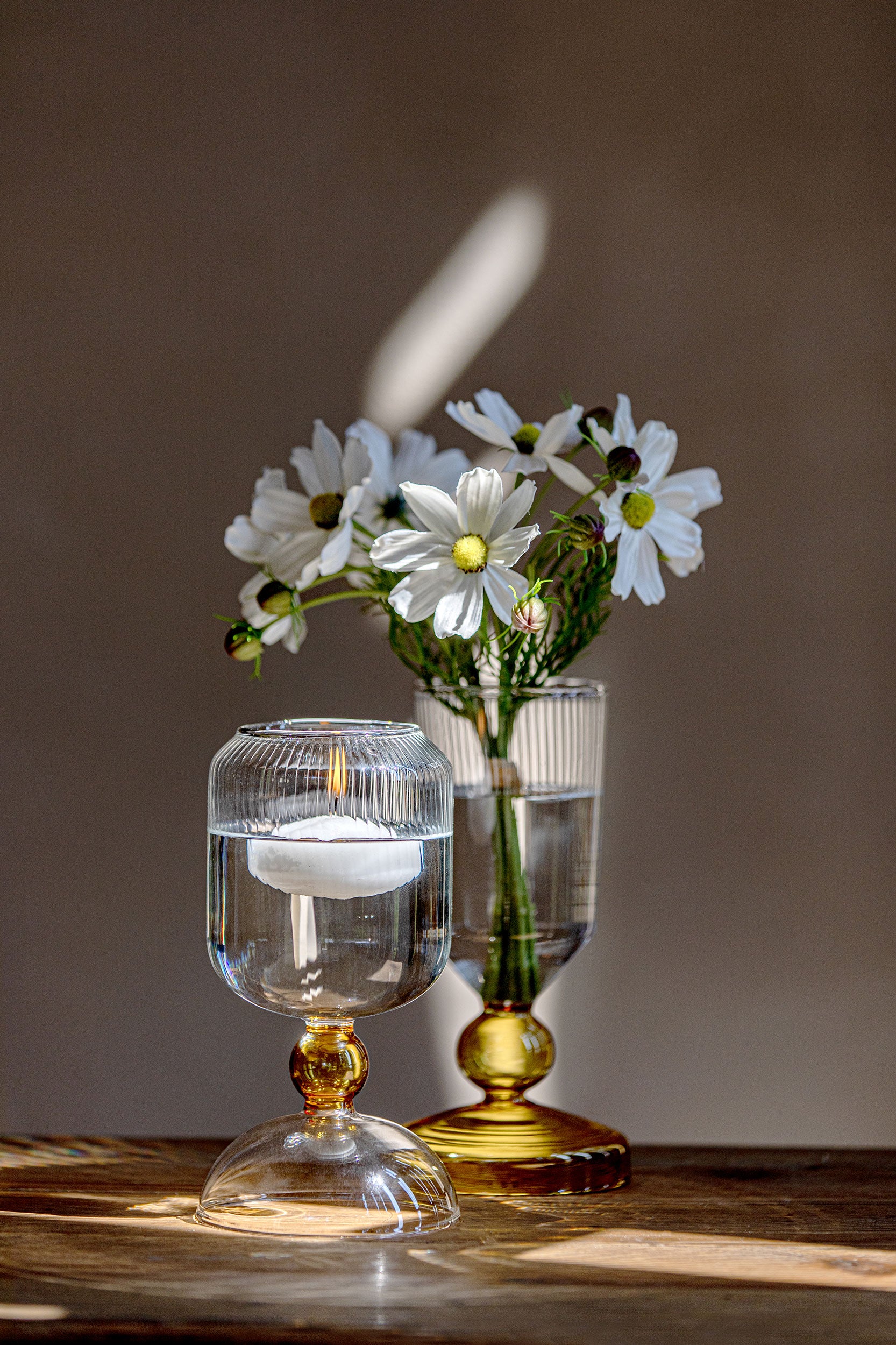 Vaso Base Trasparente, Versavice - Vetro Borosilicato, 10x10x19 cm
