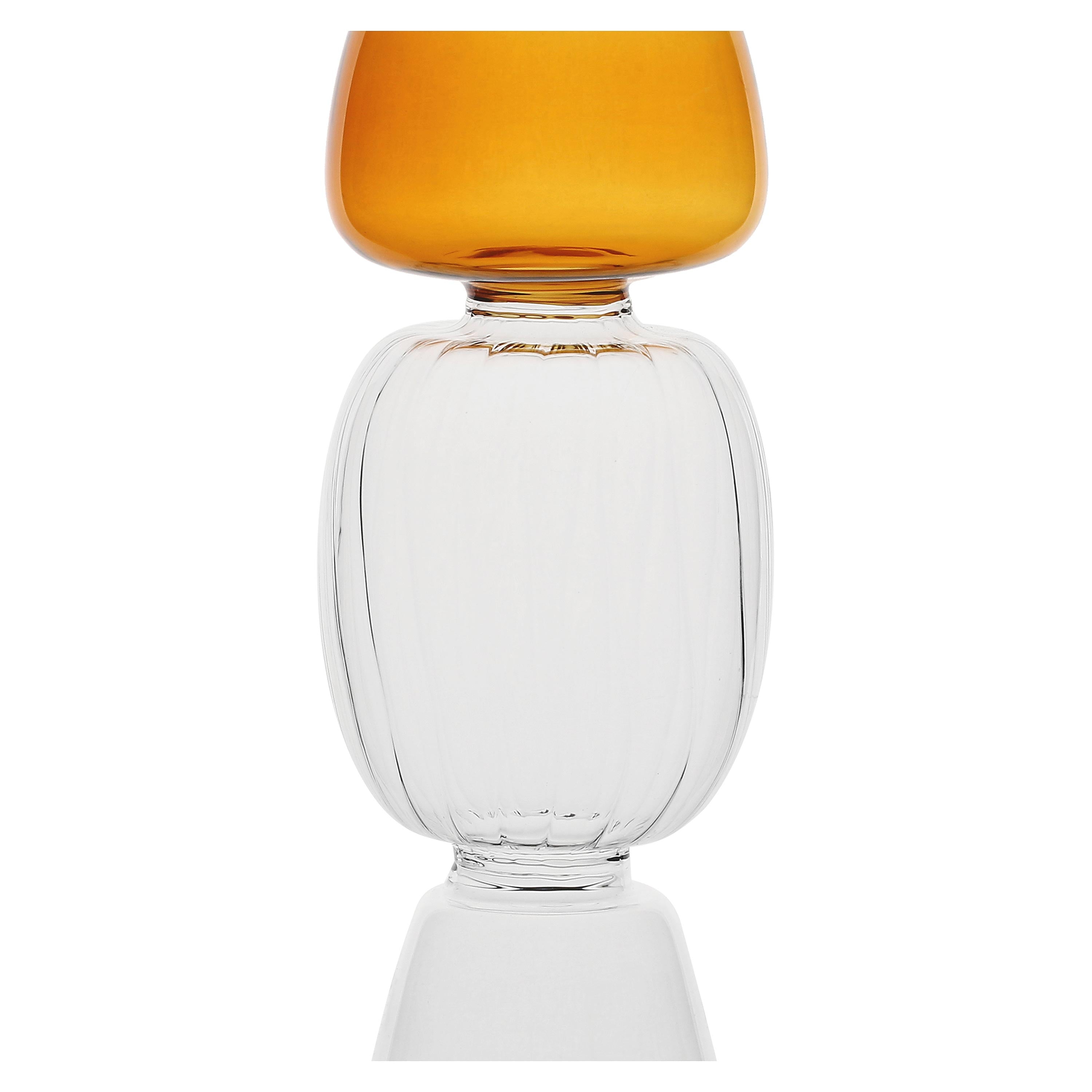 Vaso Monofiore L Ambra, Versavice - Vetro Borosilicato, 9x9x27 cm