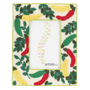 Portafoto Peperoncino, Mille306perline - Resina / Perline di vetro / Cotone, 17,5 x 2 x 22,5h cm