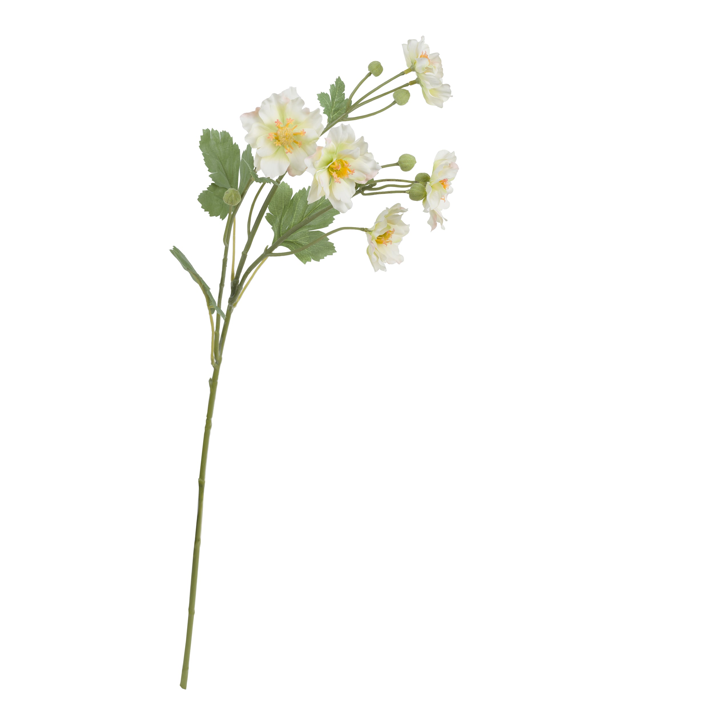 Set da 12, Anemone Butterfly Bianco, Fiorile - Poliestere, ferro, 69 cm