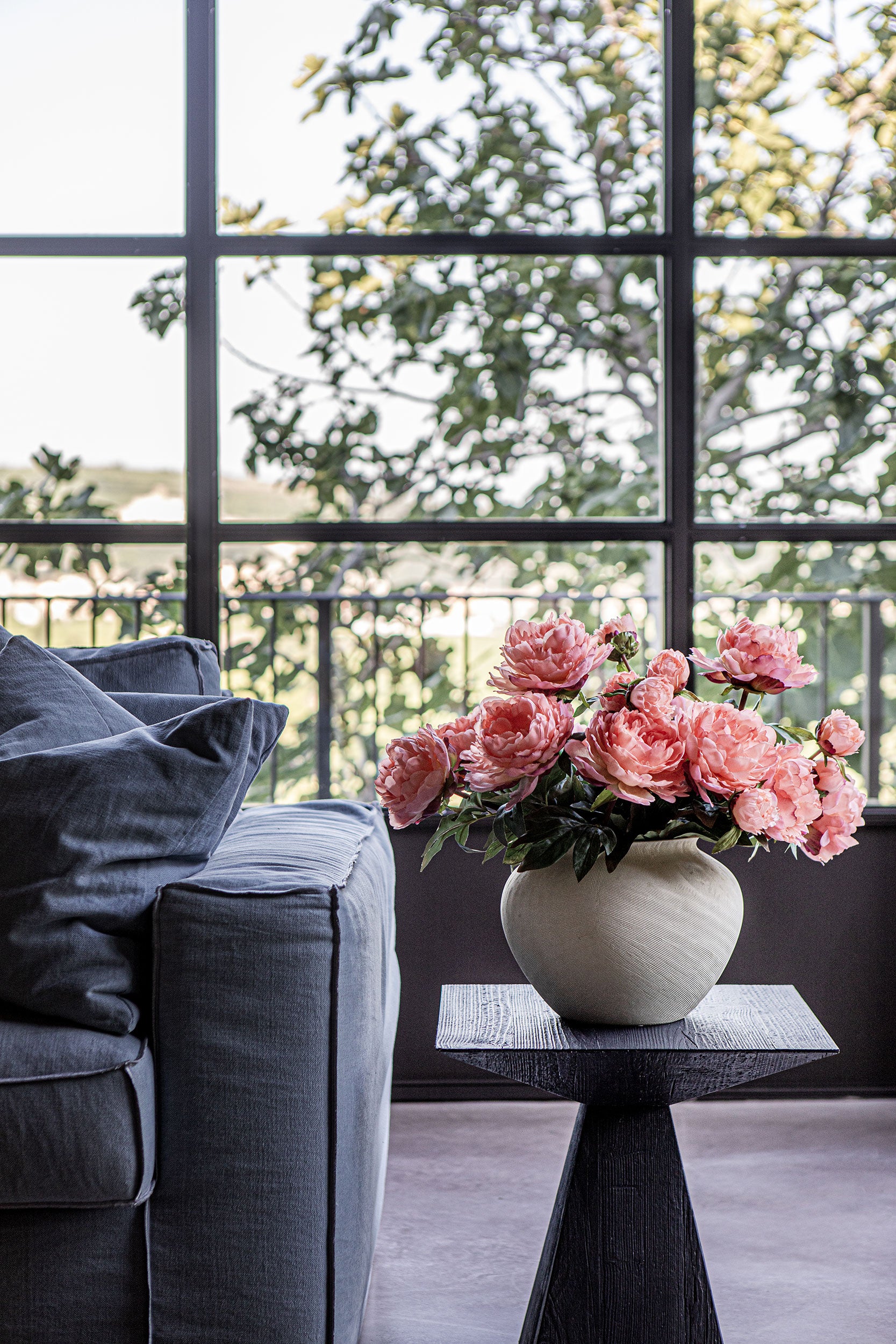 Set da 12, Peonie, Fiorile - Tessuto