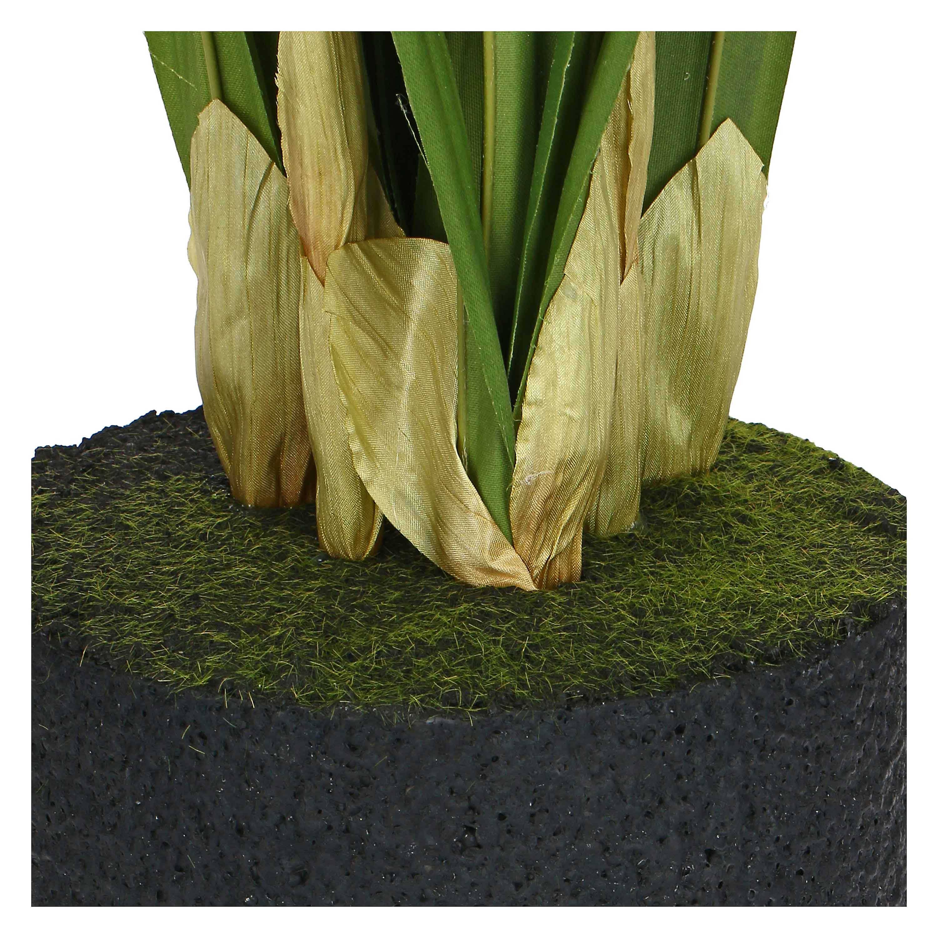 Set da 2, zolla Cymbidium Rosa L, Veronica - Lattice, ferro, polistirolo, cemento, 33x30x66 cm