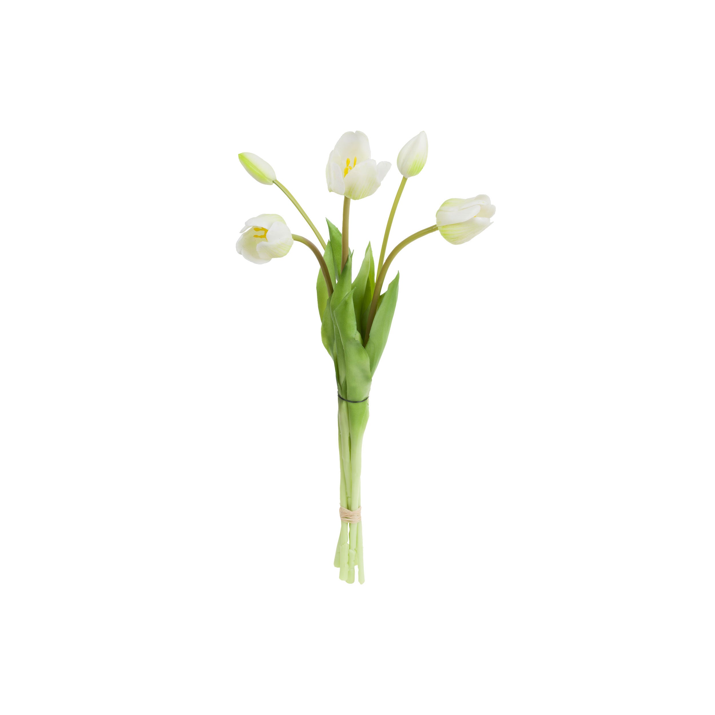 Set da 12, Mazzo Tulipani Stefania - Fiori in lattice con gambo in ferro, 45 cm