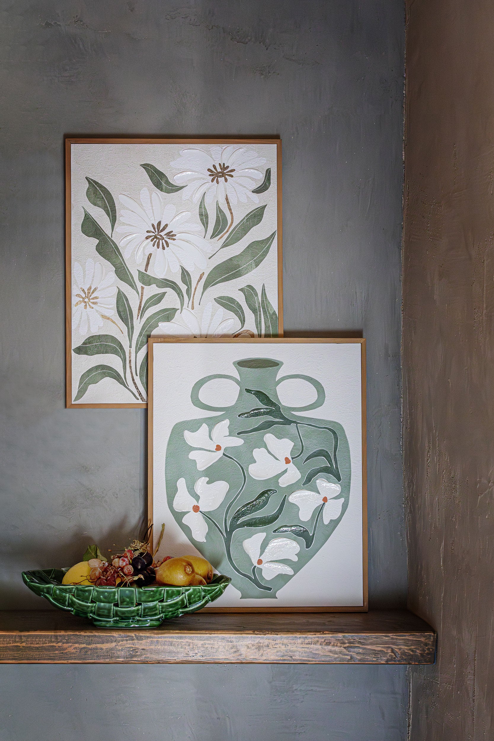 Anfora Fiori, Soqquadro - Legno, 40x50 cm