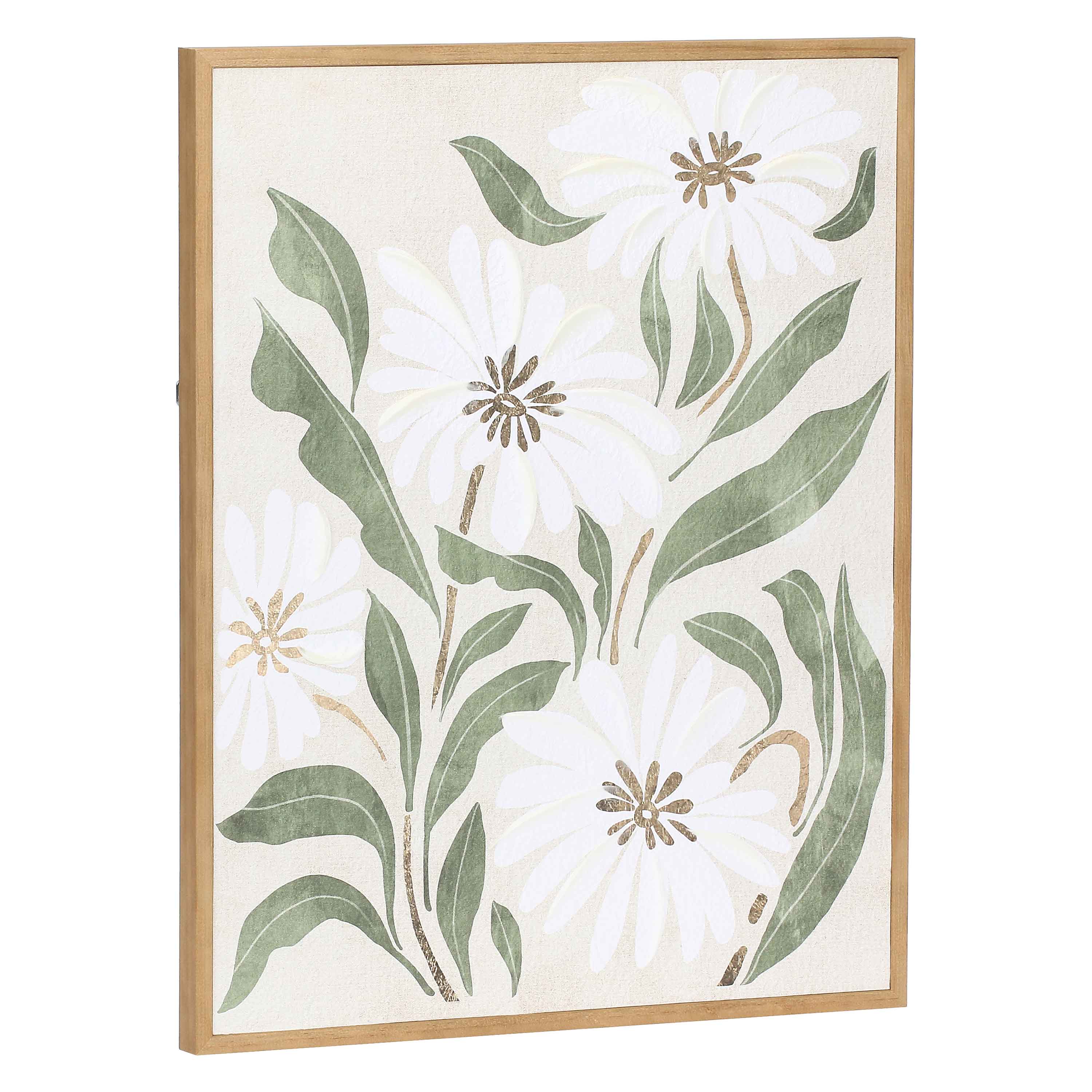 Fiori Bianchi, Soqquadro - Legno, 40x50 cm