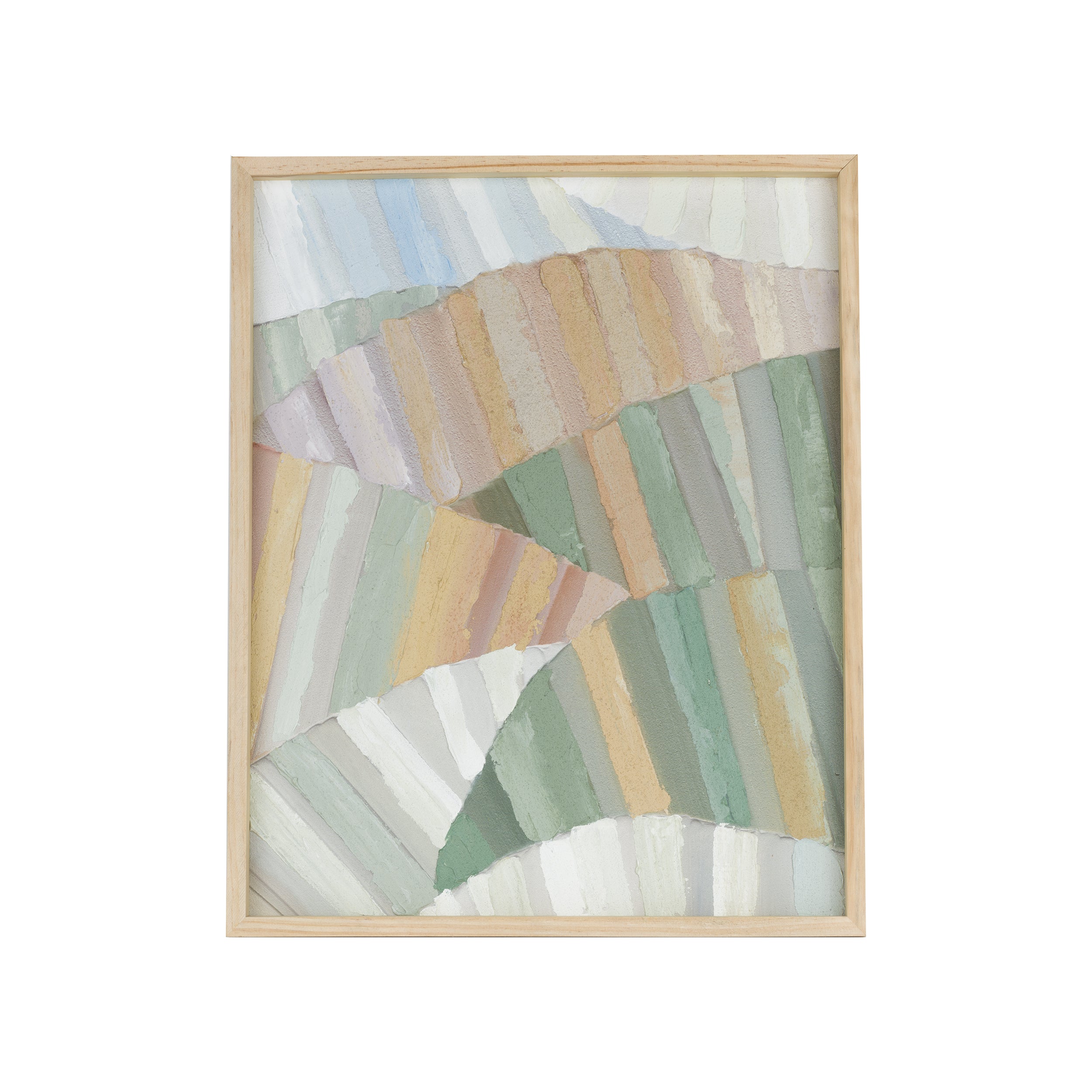 Pennellate Beige/Blu, Soqquadro - Legno, 40x50 cm