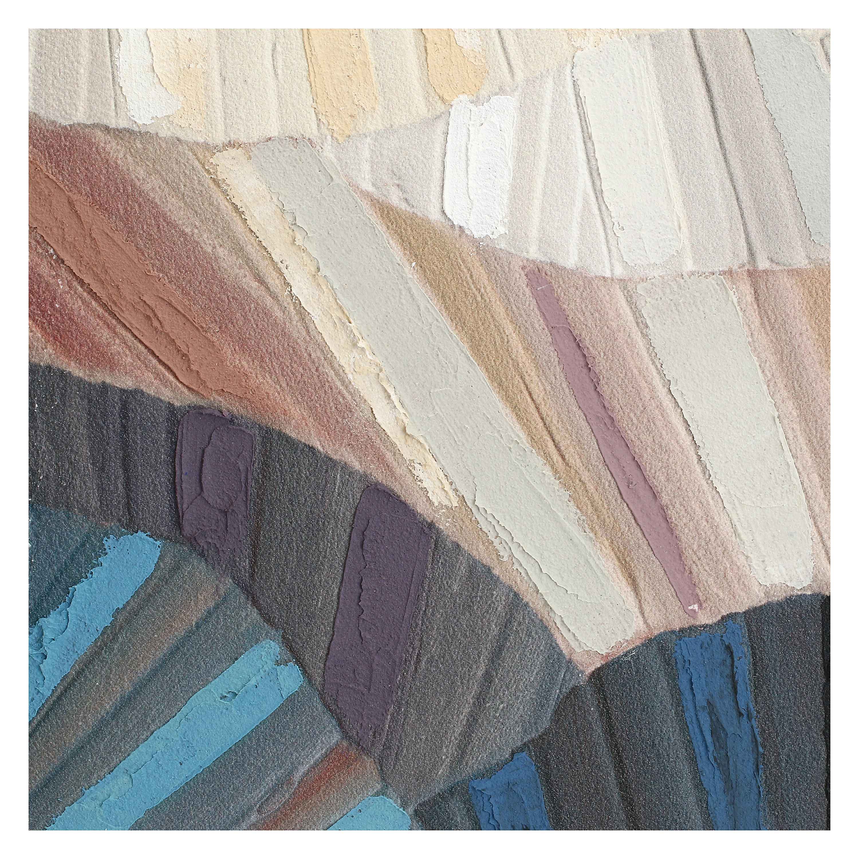 Pennellate Beige/Blu, Soqquadro - Legno, 40x50 cm