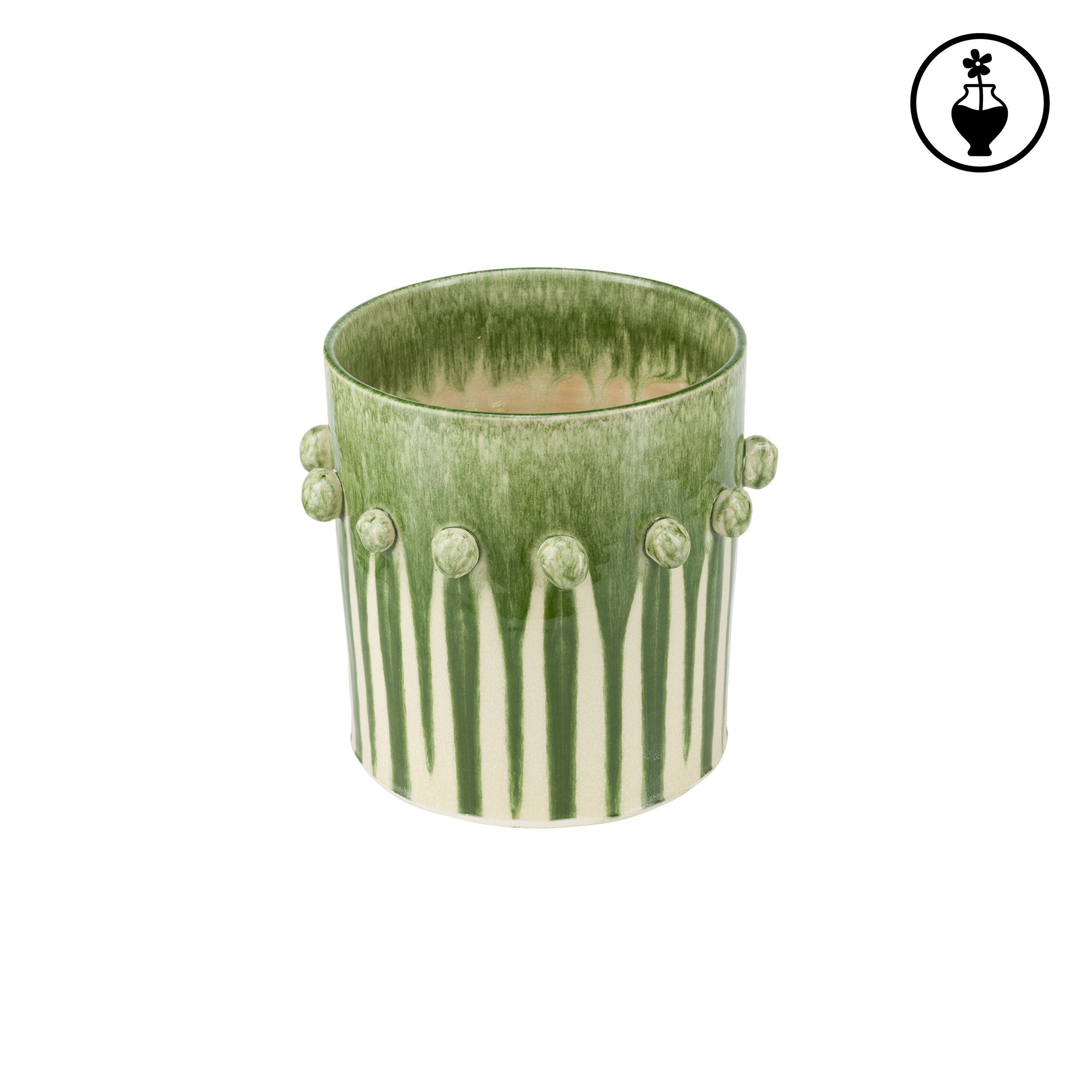 Cachepot L  Bianco, Reginaldo - Terracotta, 11,5x11,5x18,5 cm