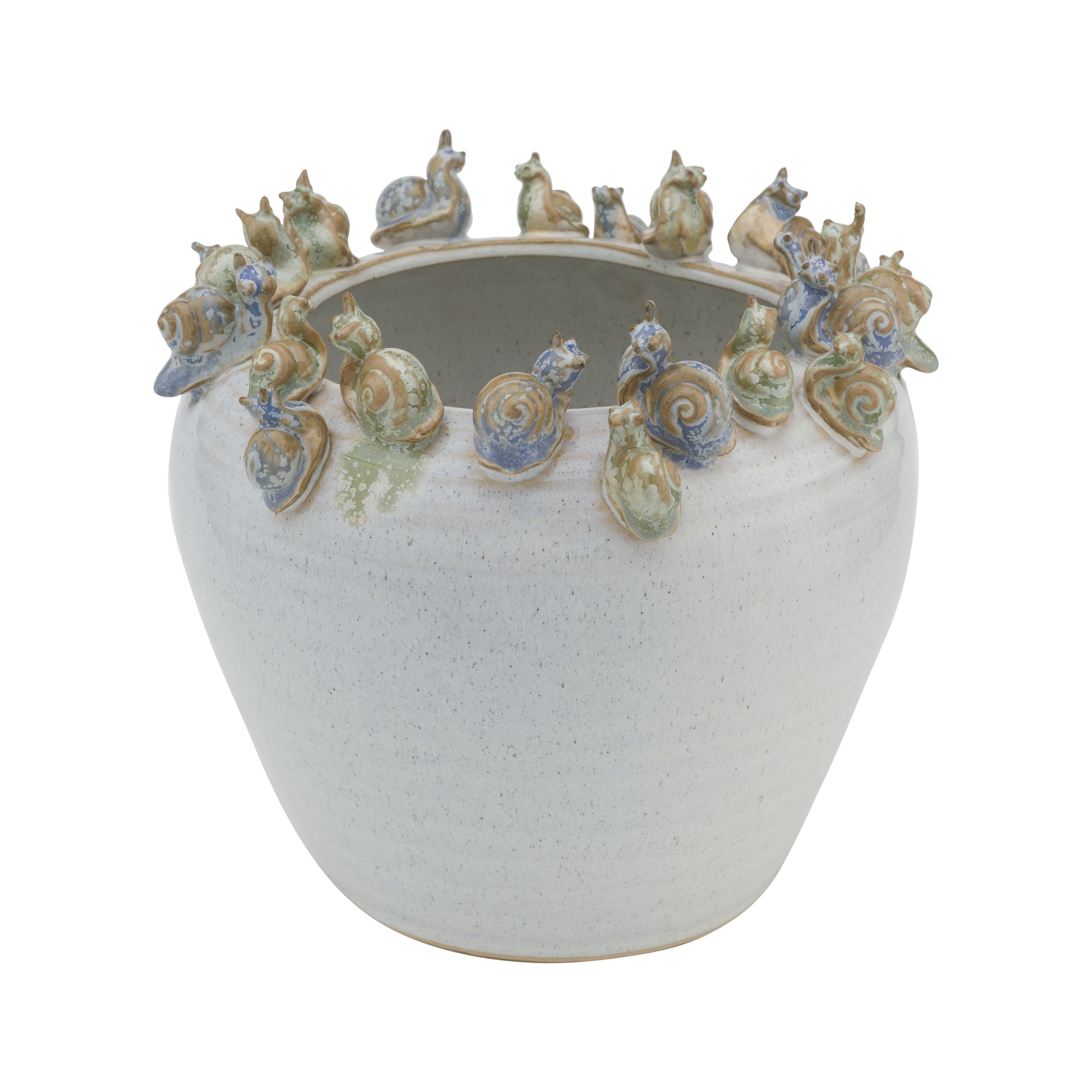 Cachepot L, Chiocciole - Gres, 24x23x19,5 cm