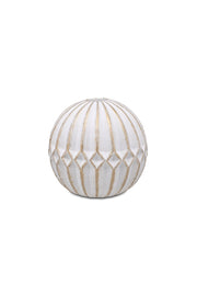 Set da 2, Portacandela Righe Bianco, Faccioluce - Cemento, 12x12x12 cm