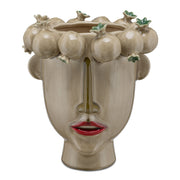 Vaso Melograni Beige, Arciboldo - Porcellana, 22x21,5x30
