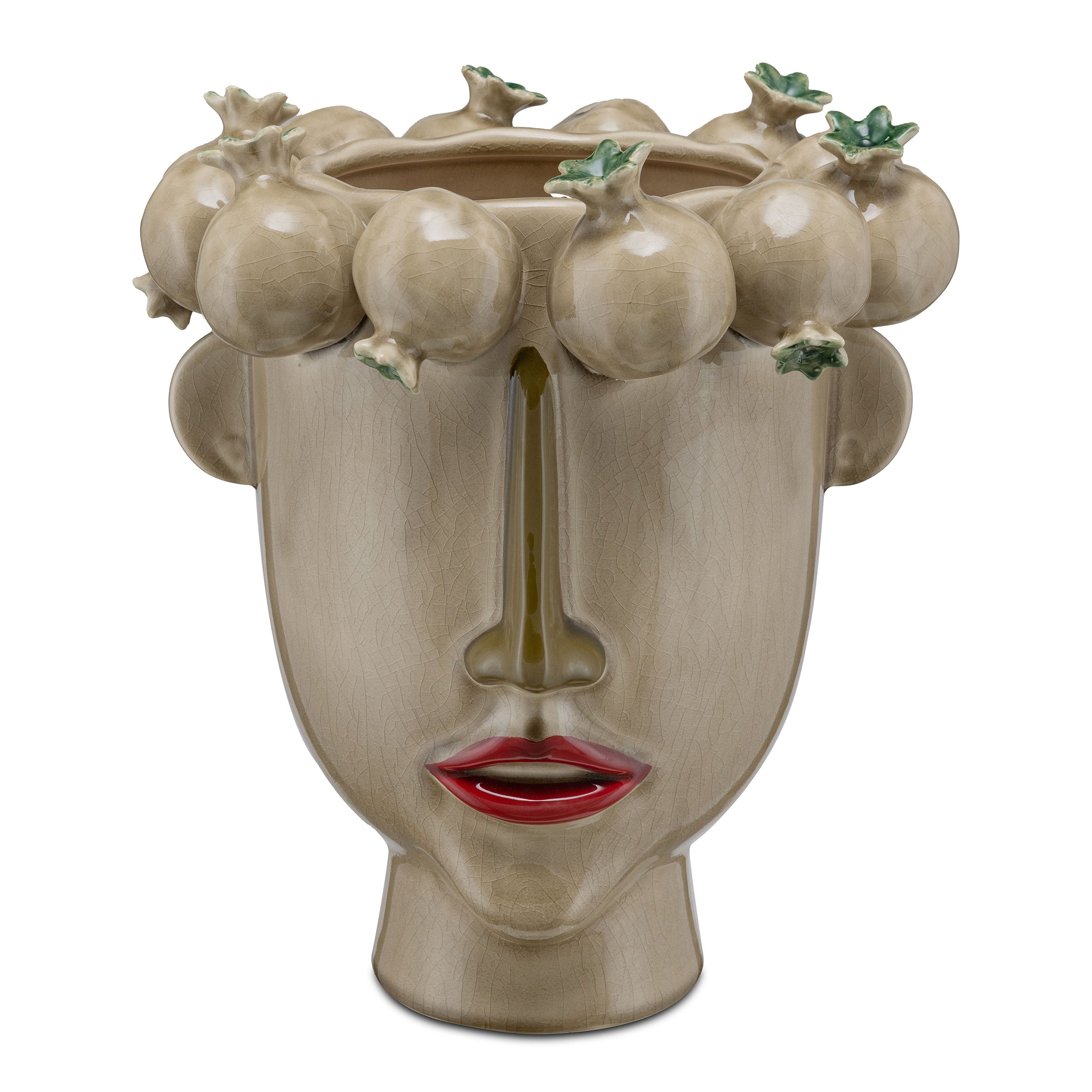 Vaso Melograni Beige, Arciboldo - Porcellana, 22x21,5x30