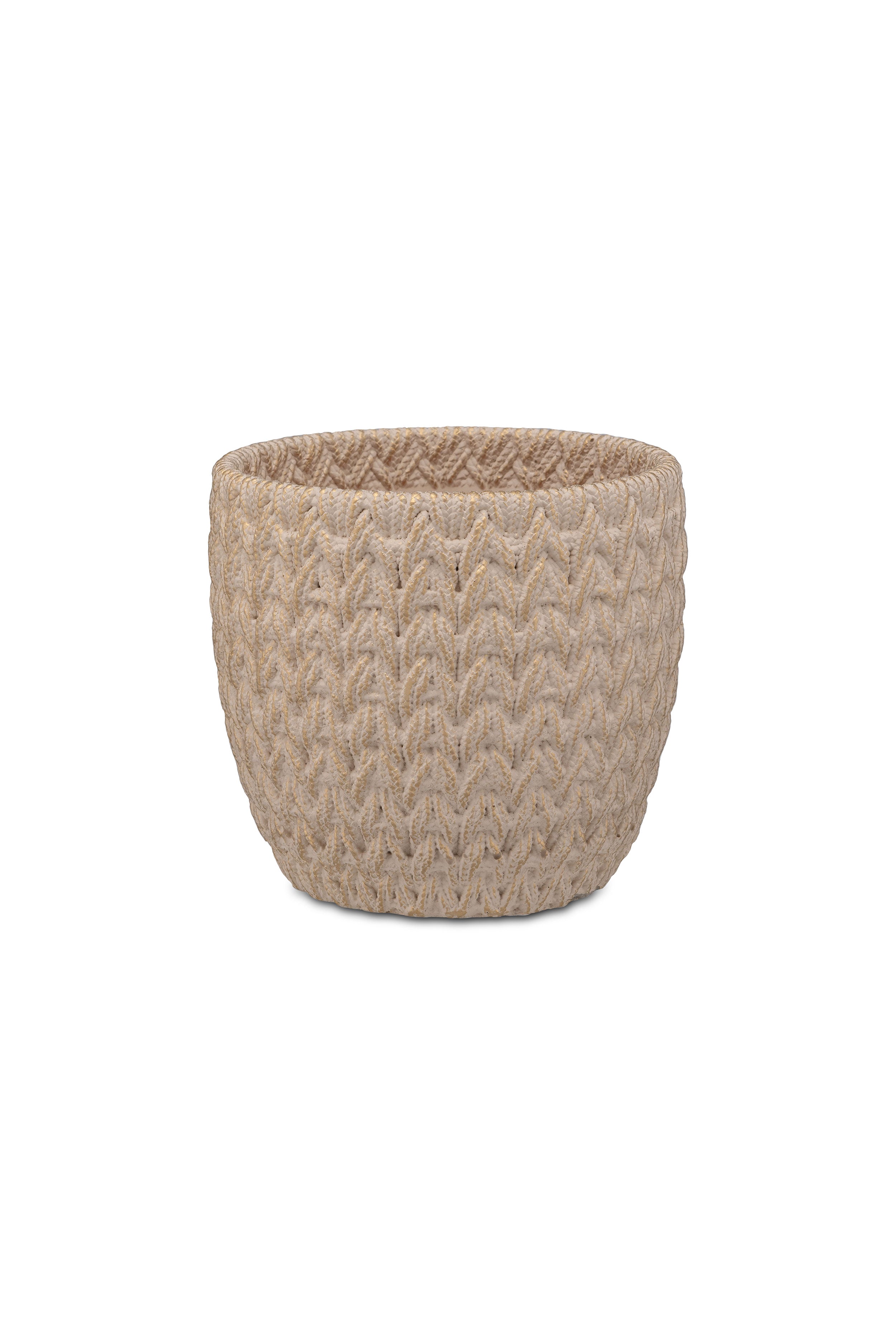 Set da 2, Cachepot M, Doppiamaglia - Cemento, 16,8x16,8x15,5
