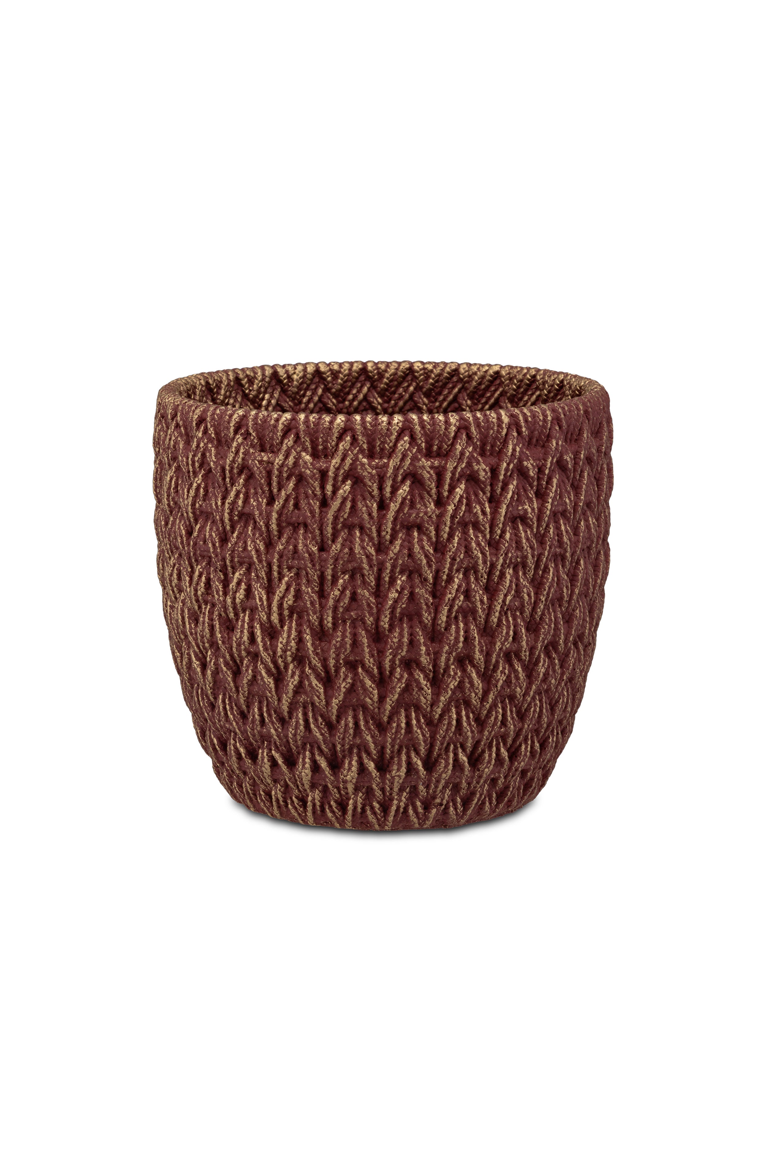 Set da 2, Cachepot M, Doppiamaglia - Cemento, 16,8x16,8x15,5