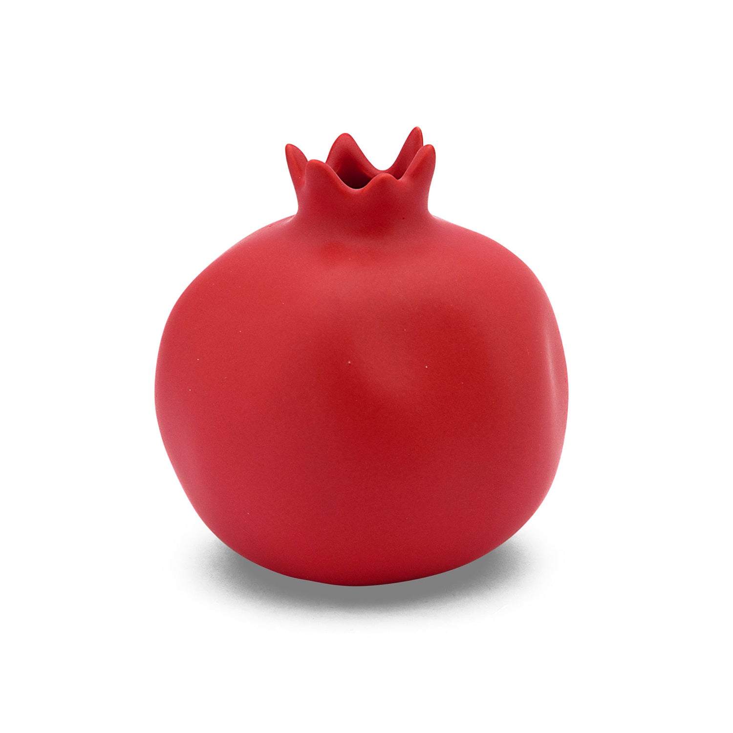 Set da 2, Vaso Monofiore Rosso Lucido L, Aragona - Ceramica, Ø13x13.5h cm