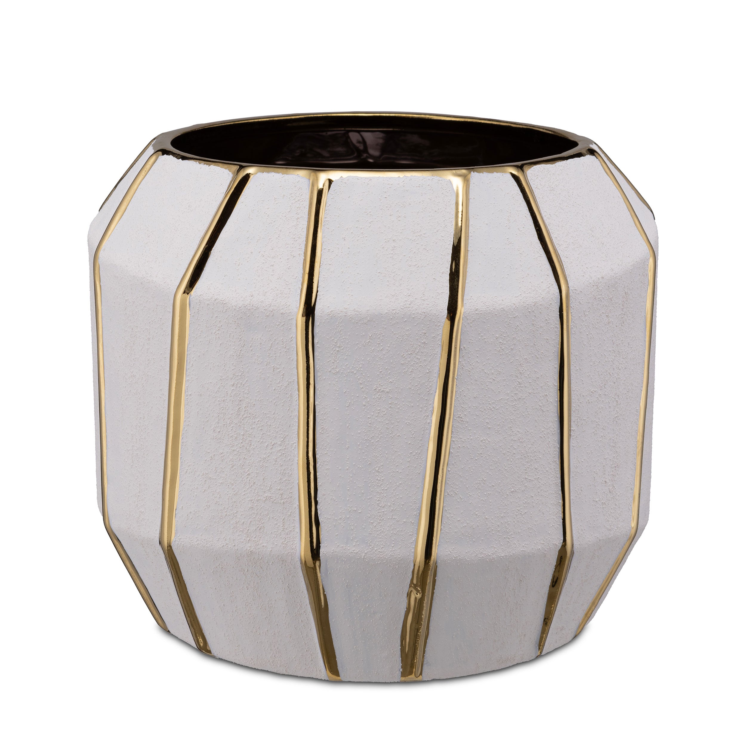 Cachepot L, Kintsugi - Stoneware, 20x20x17 cm