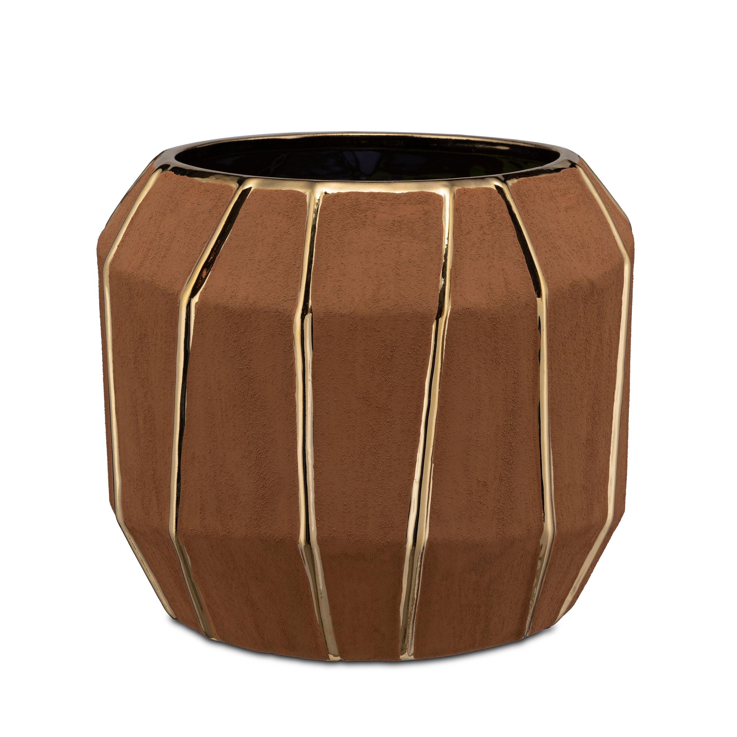 Cachepot L, Kintsugi - Stoneware, 20x20x17 cm