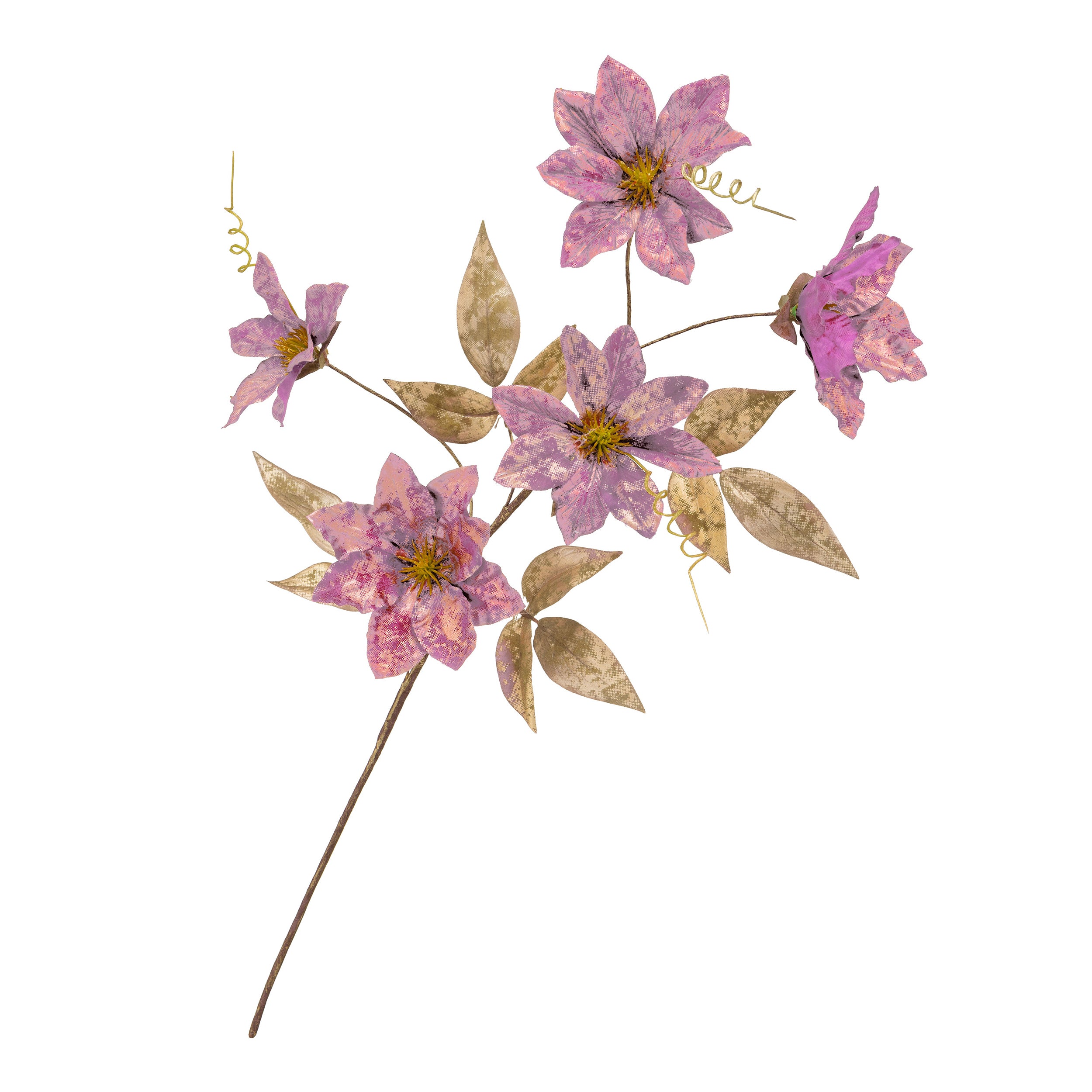 Set da 12, Clematide Rosa, Antonietta - Tessuto, 89h cm