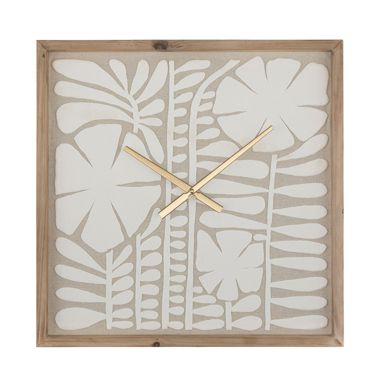 Orologio Fiori Piccoli, Biancofiore - Legno, 50x50x4 cm