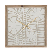 Orologio Fiori Piccoli, Biancofiore - Legno, 50x50x4 cm