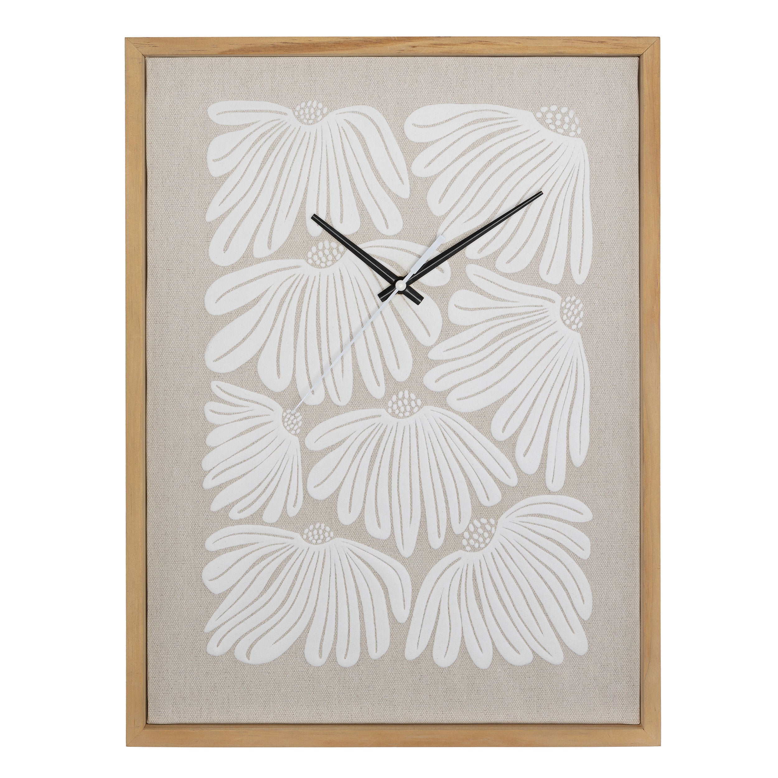 Orologio Margherite, Biancofiore - Legno, 30×40×3,2 cm