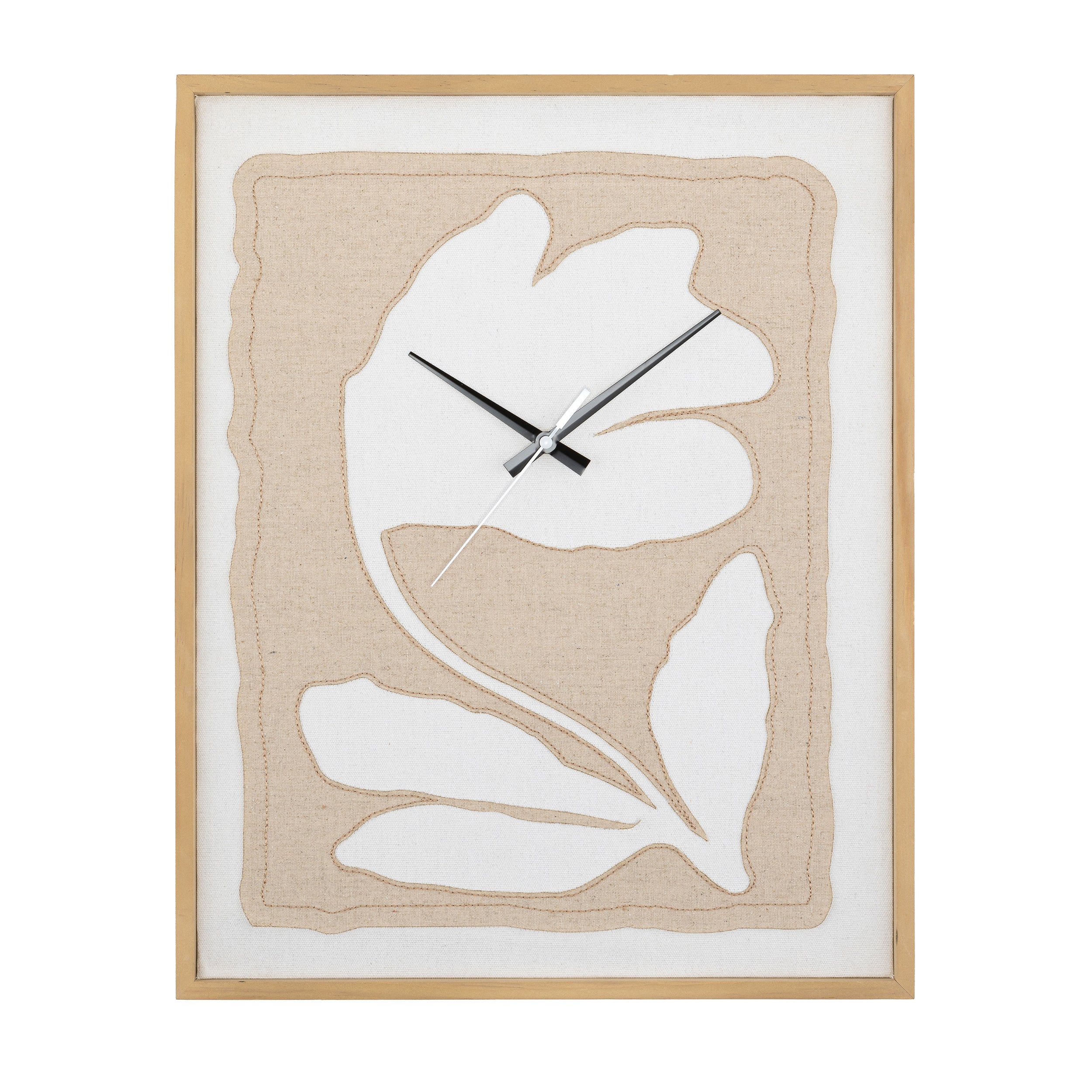 Orologio Fiore Bianco, Agoefilo - Legno, 40x50x3,2 cm