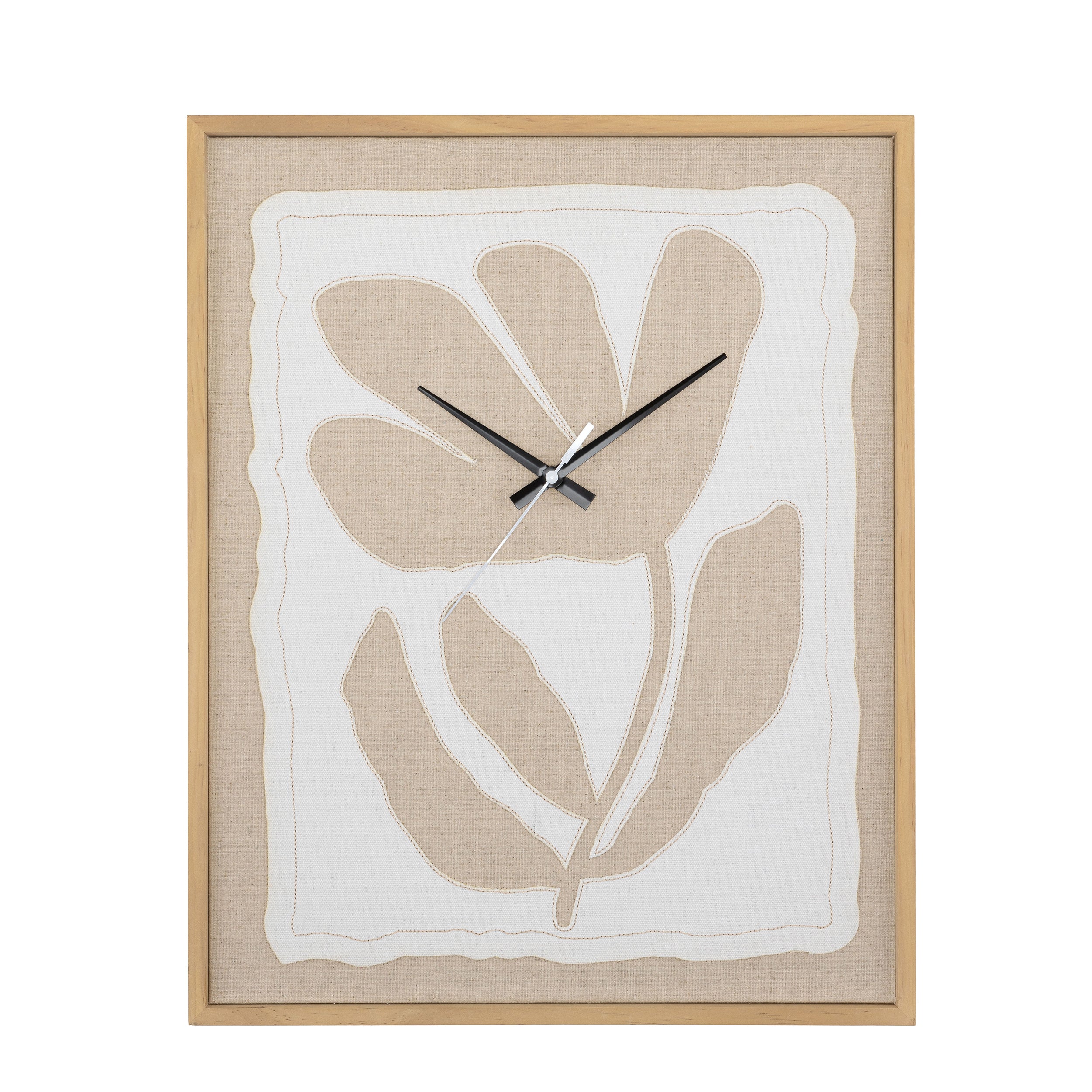 Orologio Fiore Beige, Agoefilo - Legno, 40x50x3,2 cm