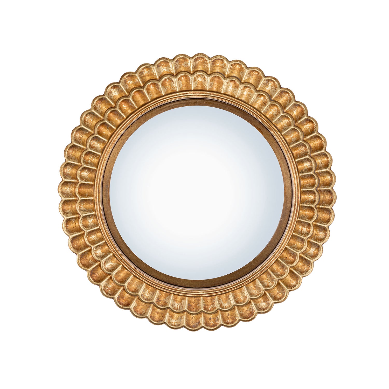 Set da 2, Specchio Tondo Petali, Reame - Resina, 20,20x2x20,2 cm