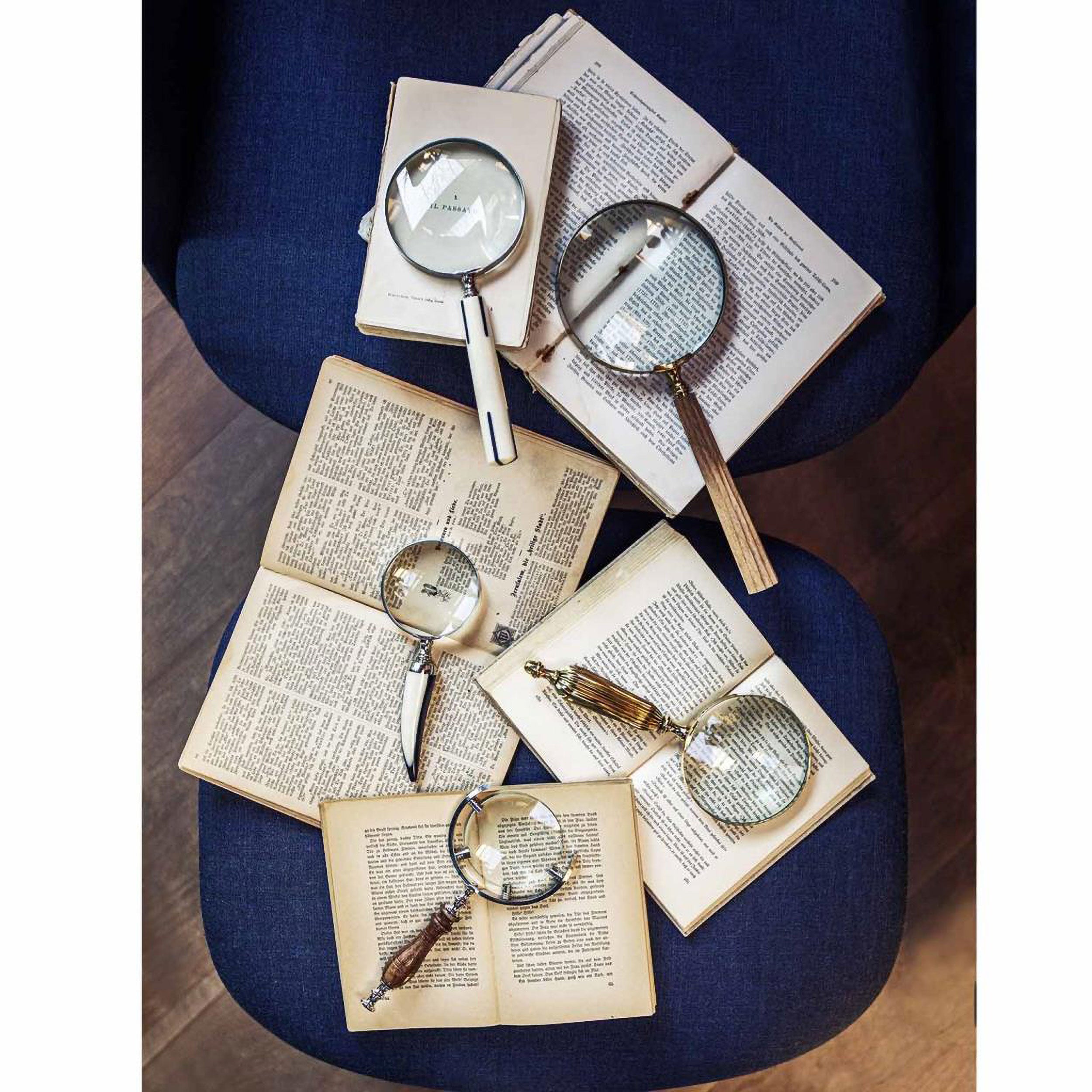 Lente Ingrandimento Legno L, Stravedo, 12.5x3x30h cm