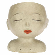 Closed Eyes Cachepot, Medea - Resin, 20x19x34h cm