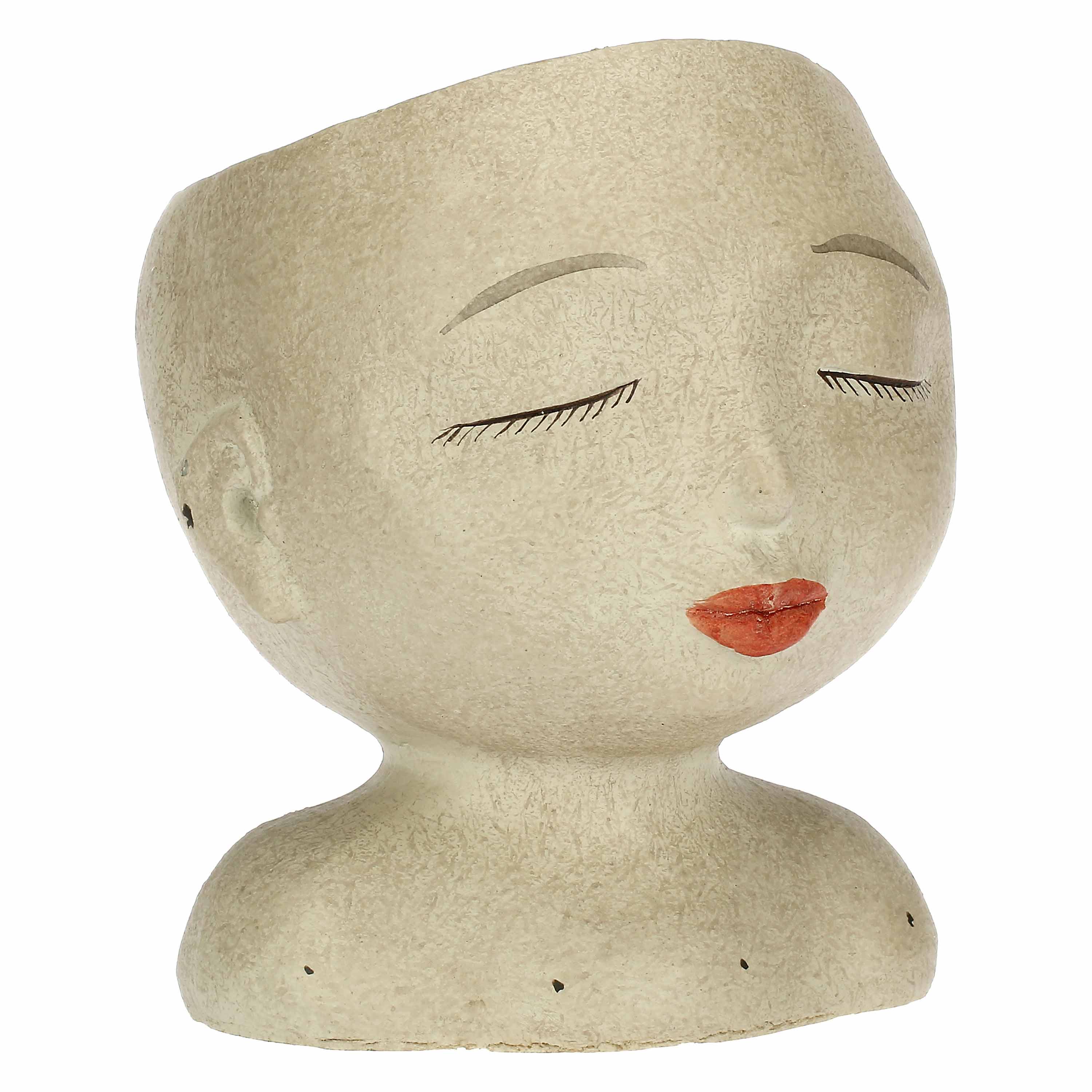 Closed Eyes Cachepot, Medea - Resin, 20x19x34h cm