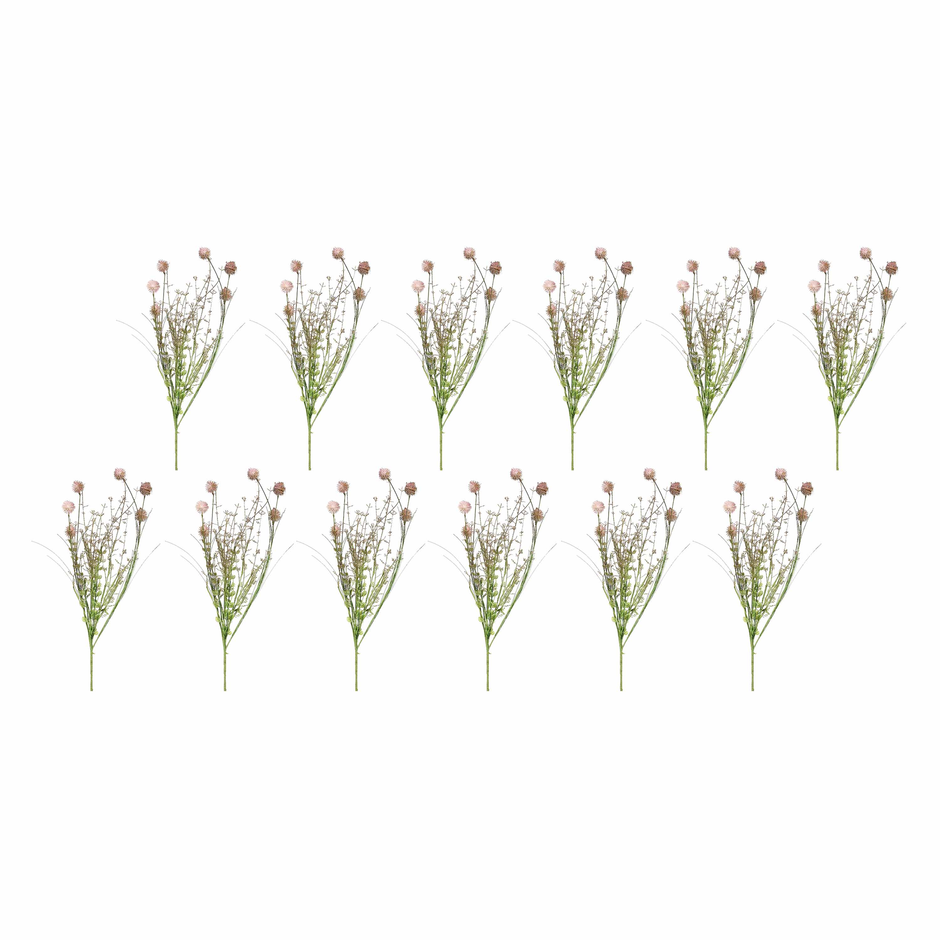 Set da 12, Rosso Bardana, Flora - Tessuto E Plastica, 35 cm