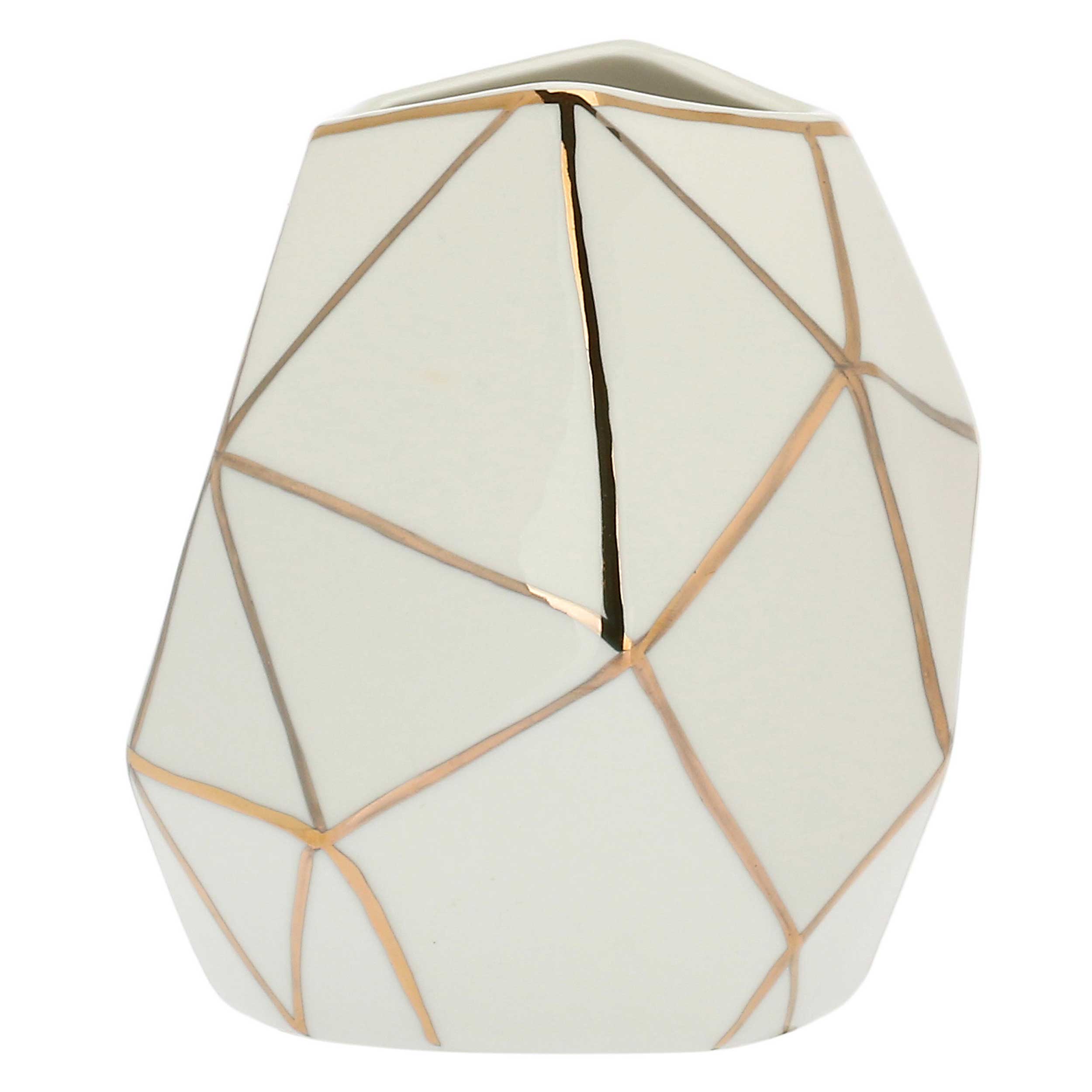 Vaso Oro, Cubismo - Porcellana, 35 cm