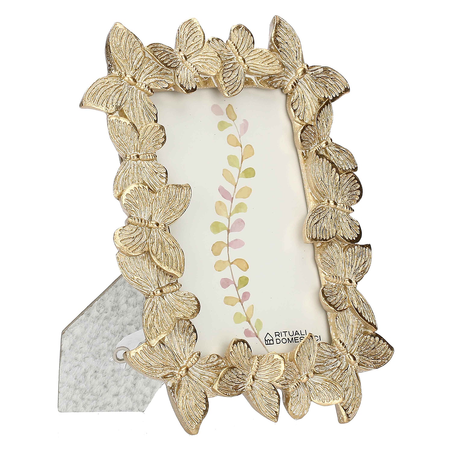 Butterfly Photo Frame, Tiguardo - Resin, Ø 10x15.5 cm