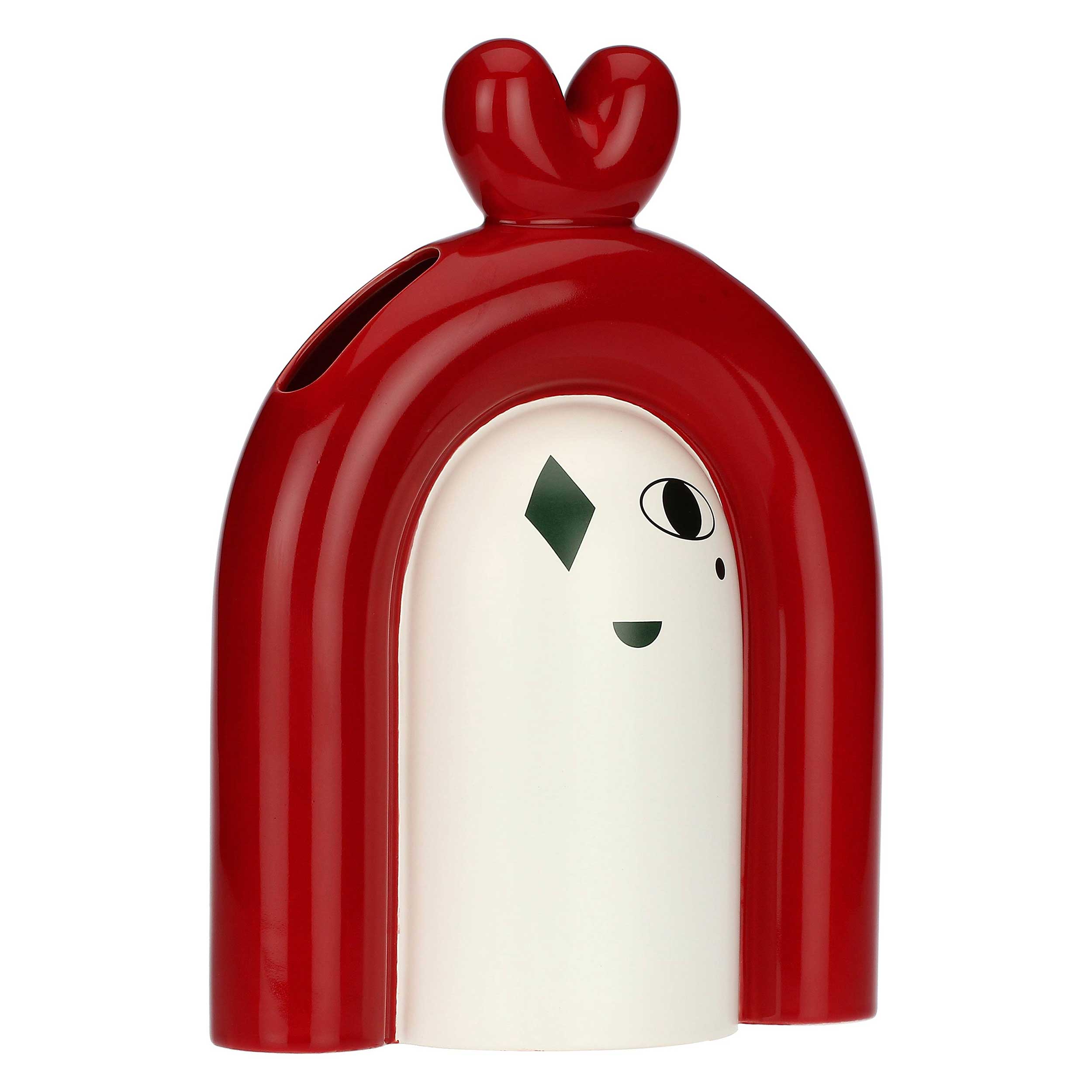 Hair Vaso M Rosso, Burla - Ceramica, 22,5x11,5x30cm
