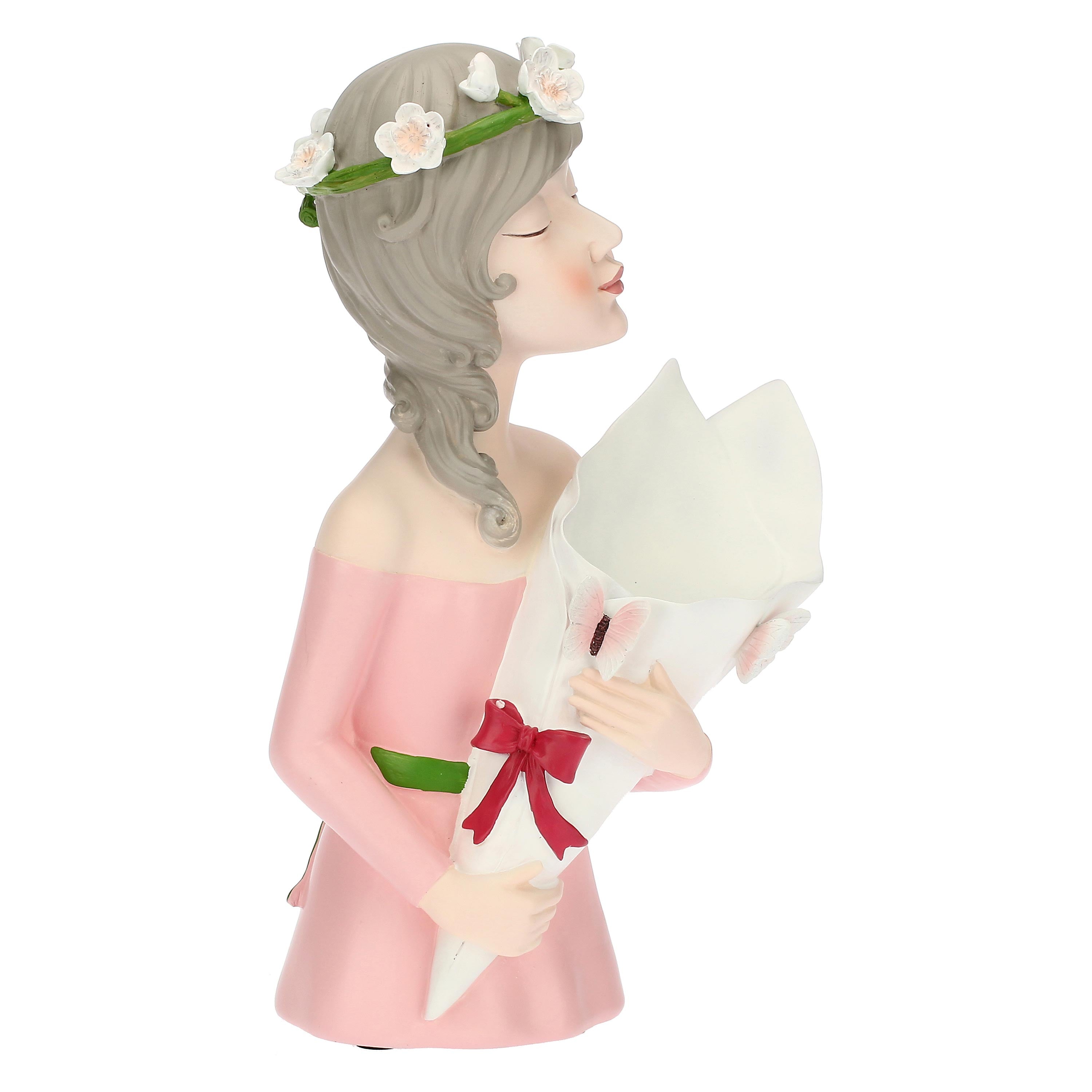 Concetta with flower holder, Lesignore - Resin, 19x15x34h cm