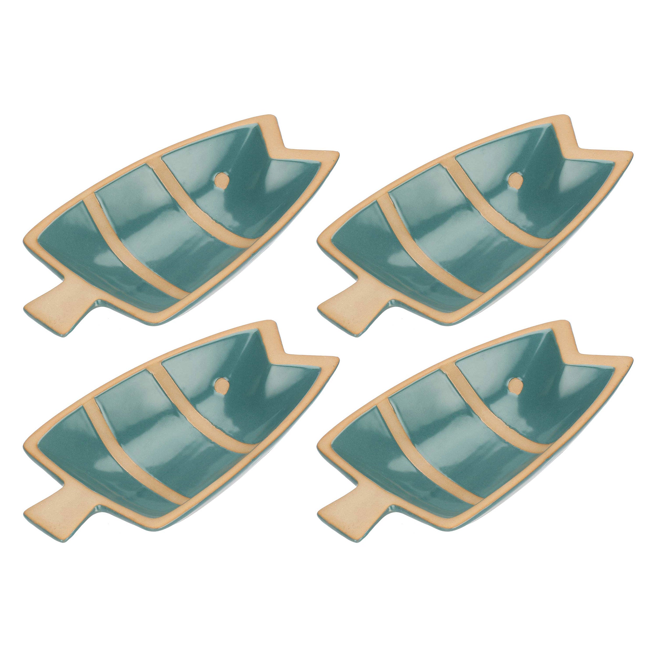 Set da 4, Piatti Pesce A, Pelagicoillogico - Gres