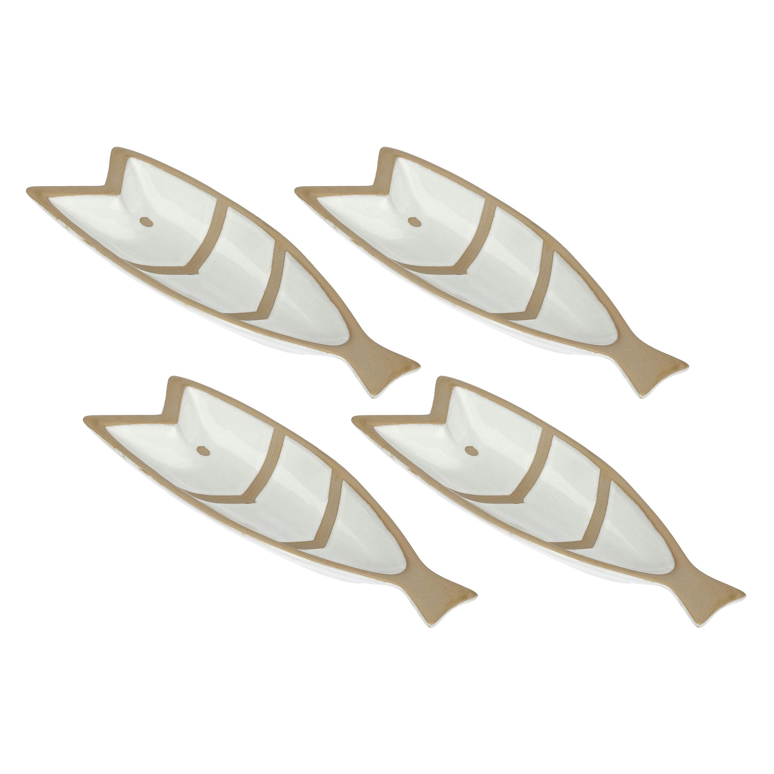 Set da 4, Piatto Pesce B, Pelagicoillogico - Gres