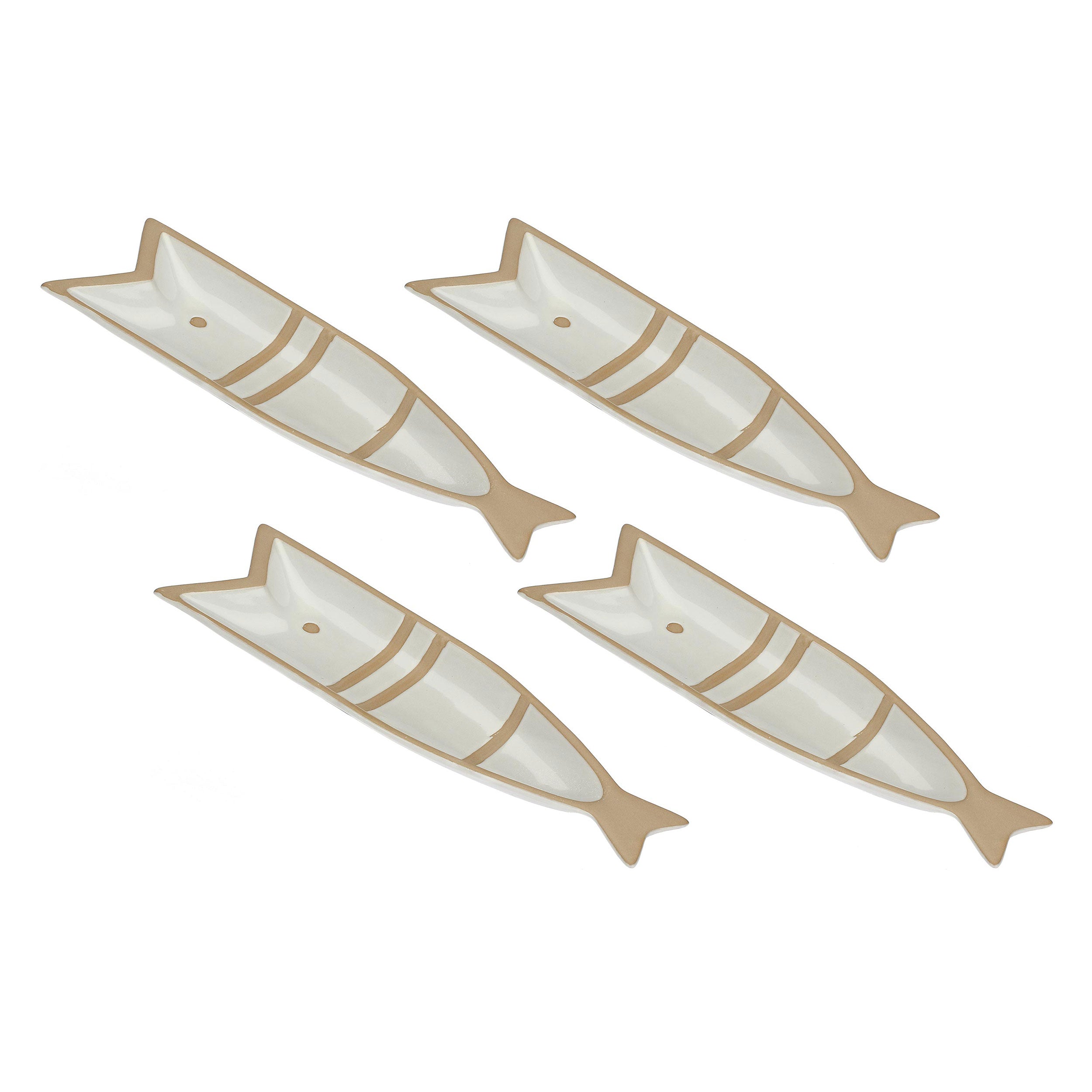 Set da 4, Piatto Pesce C, Pelagicoillogico - Gres