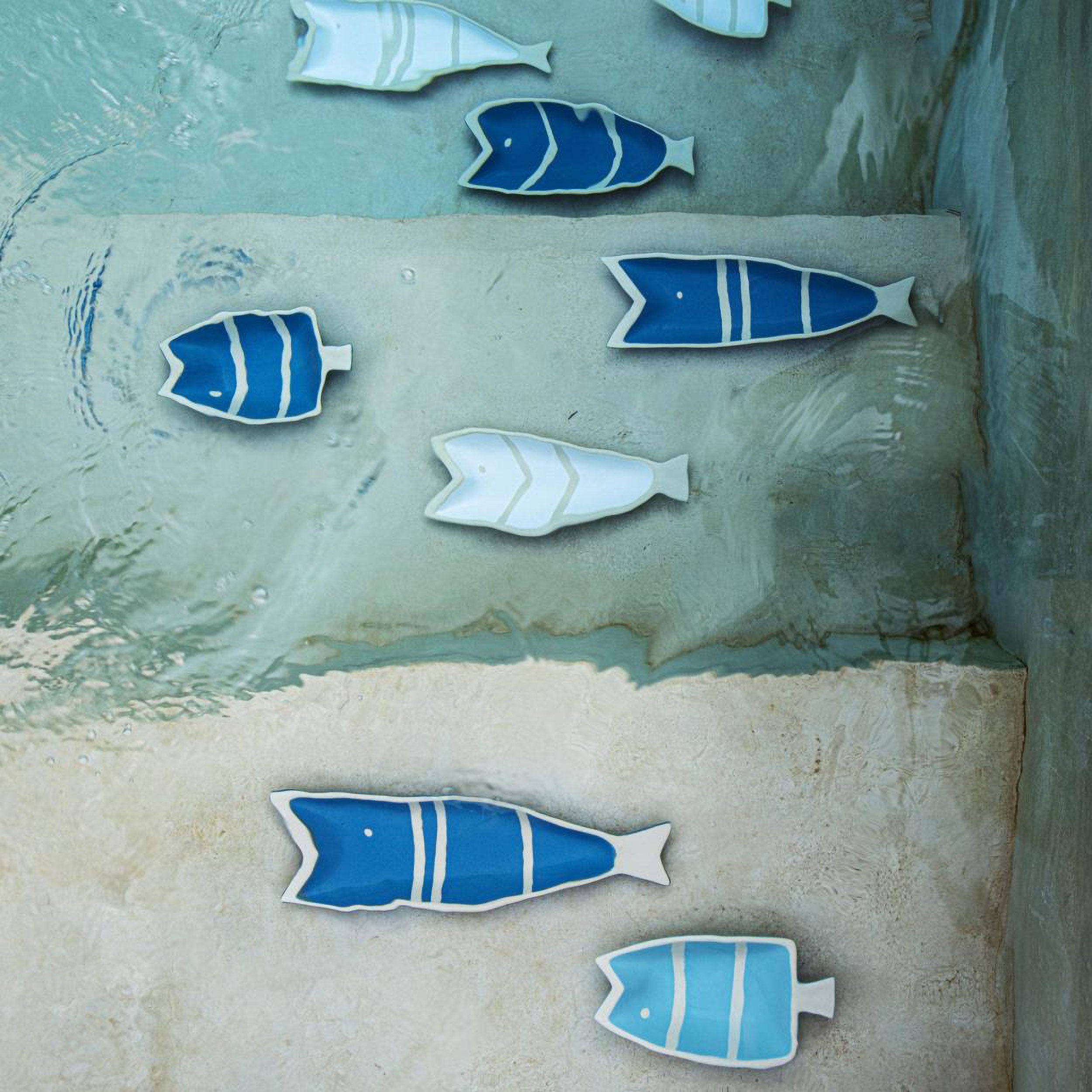 Set da 4, Piatto Pesce C, Pelagicoillogico - Gres