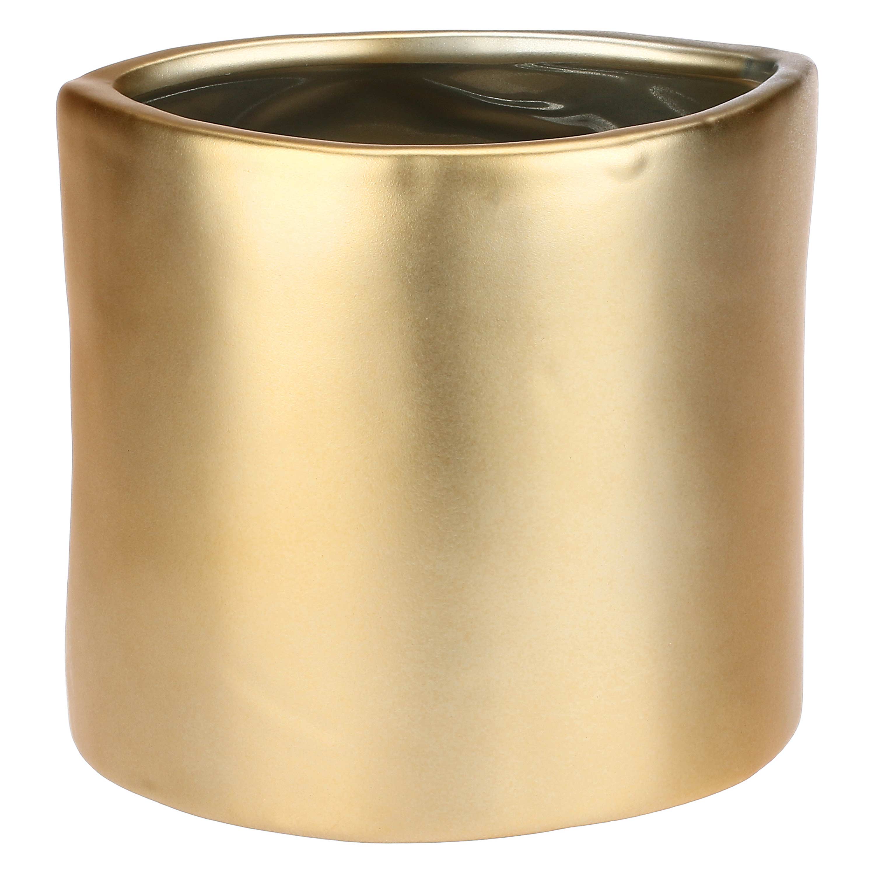 Set da 2, Vaso Deco Occhio S Oro, Augusto - Ceramica, 15.5x9x11h cm