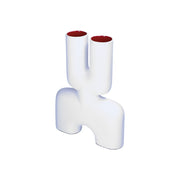 Vaso Decorativo Alto Bianco Rosso, Ricercami