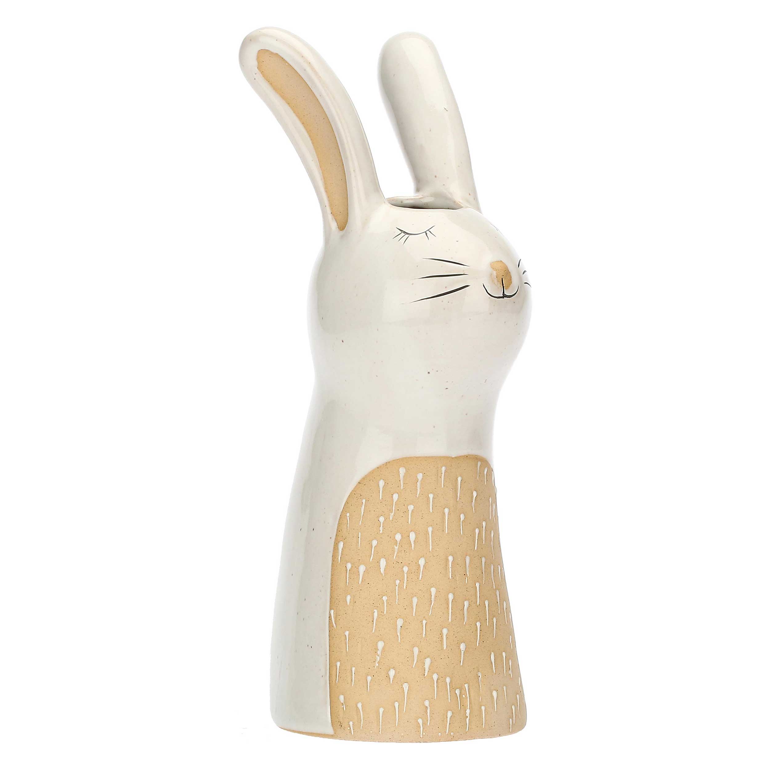 Vaso Deco Lepre, Gliamicidelbosco - Gres, Ø 10x30h cm